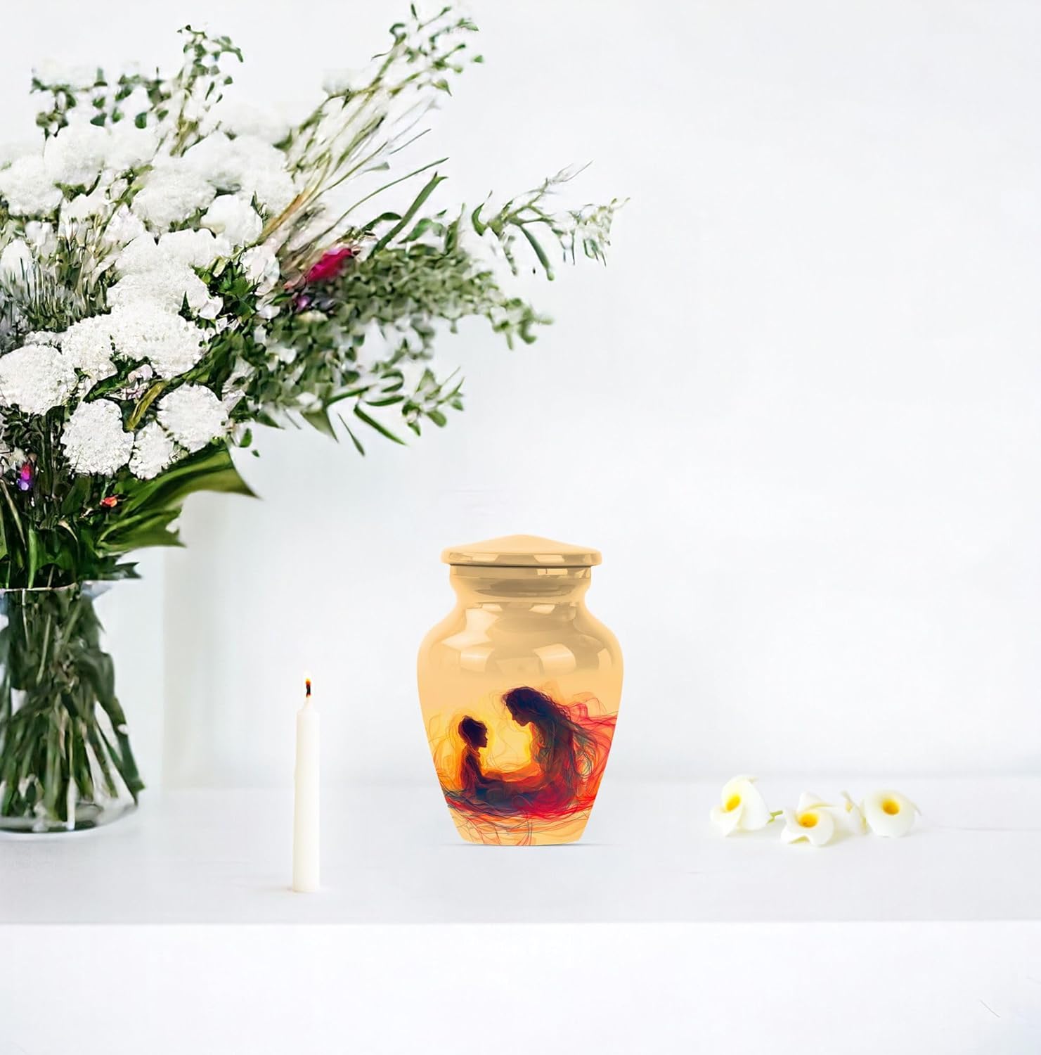 Unique Funeral Urns for Human Ashes - Elegant Decorative Urns Combo