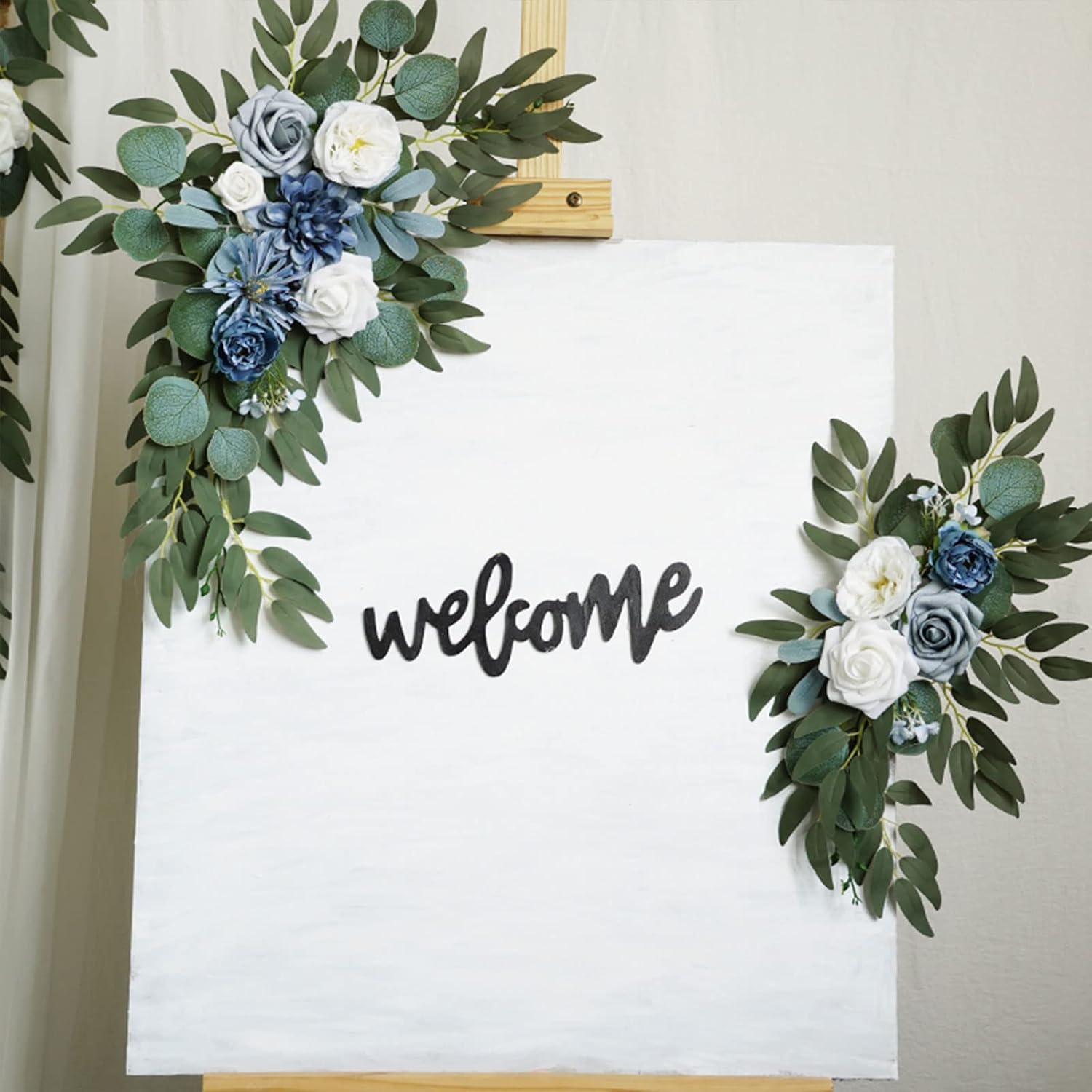 SUNFECILI Wedding Arch Flowers Decor Swag