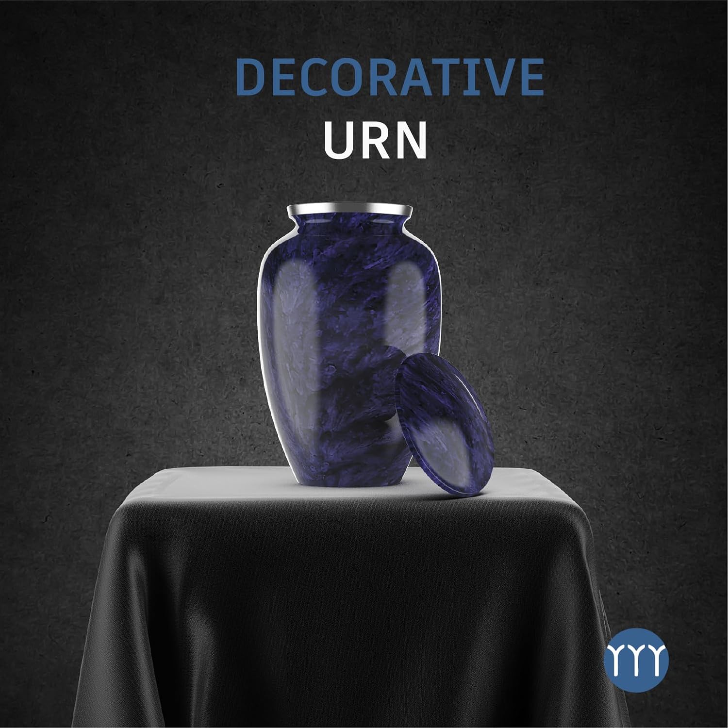 Modern Memorials Cremation Urn Purple Marble Finish