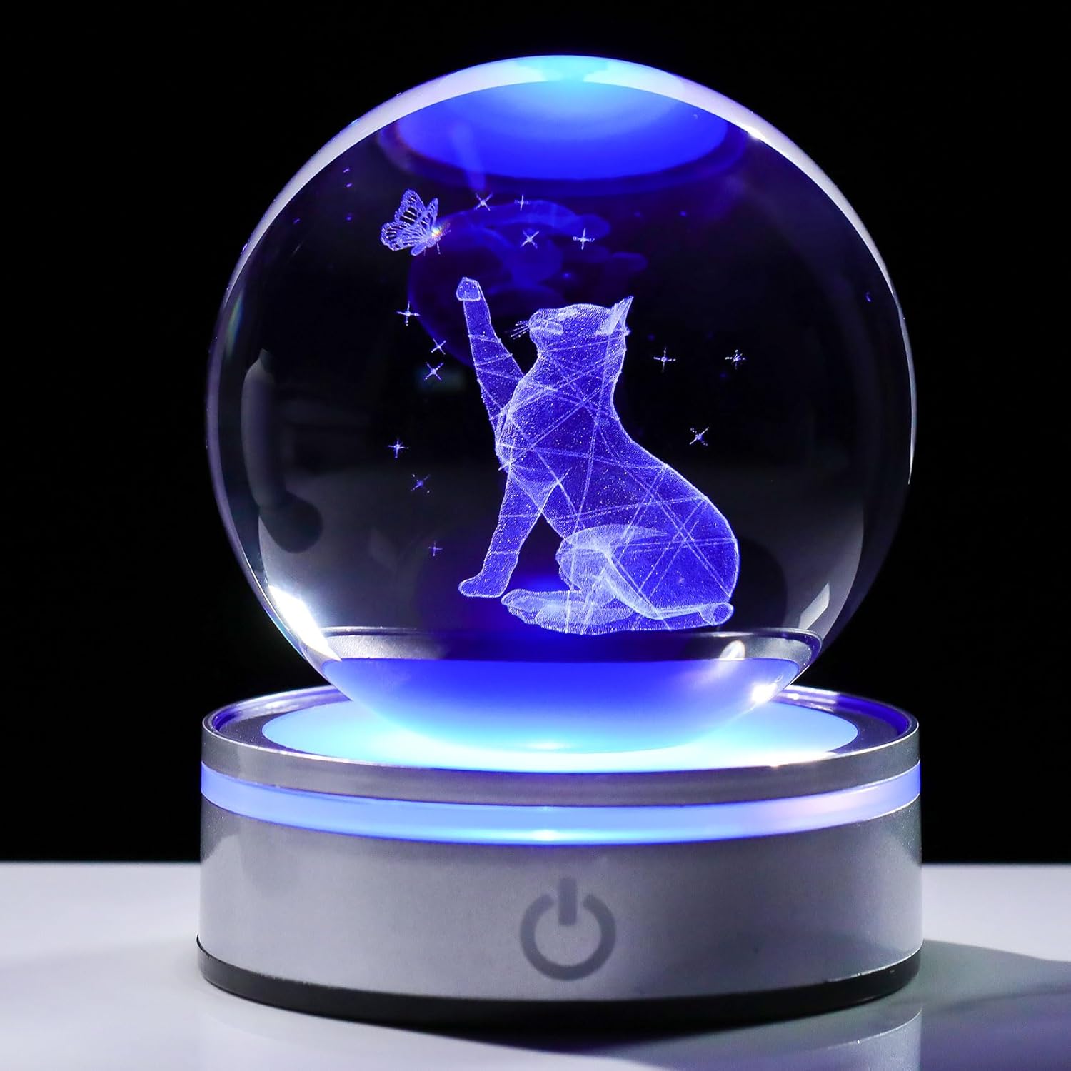 3D Crystal Cat Ball - Home Decor Night Light for Her Him