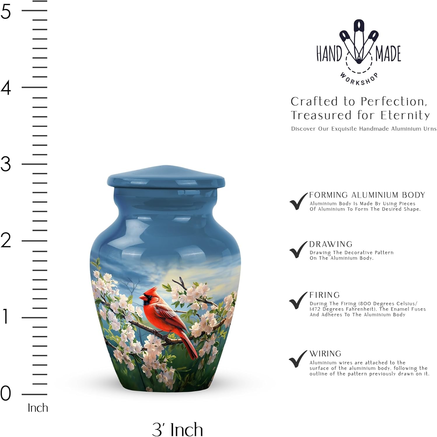 YATSKIA 3 Inch Mini Cremation Urn for Human Ashes