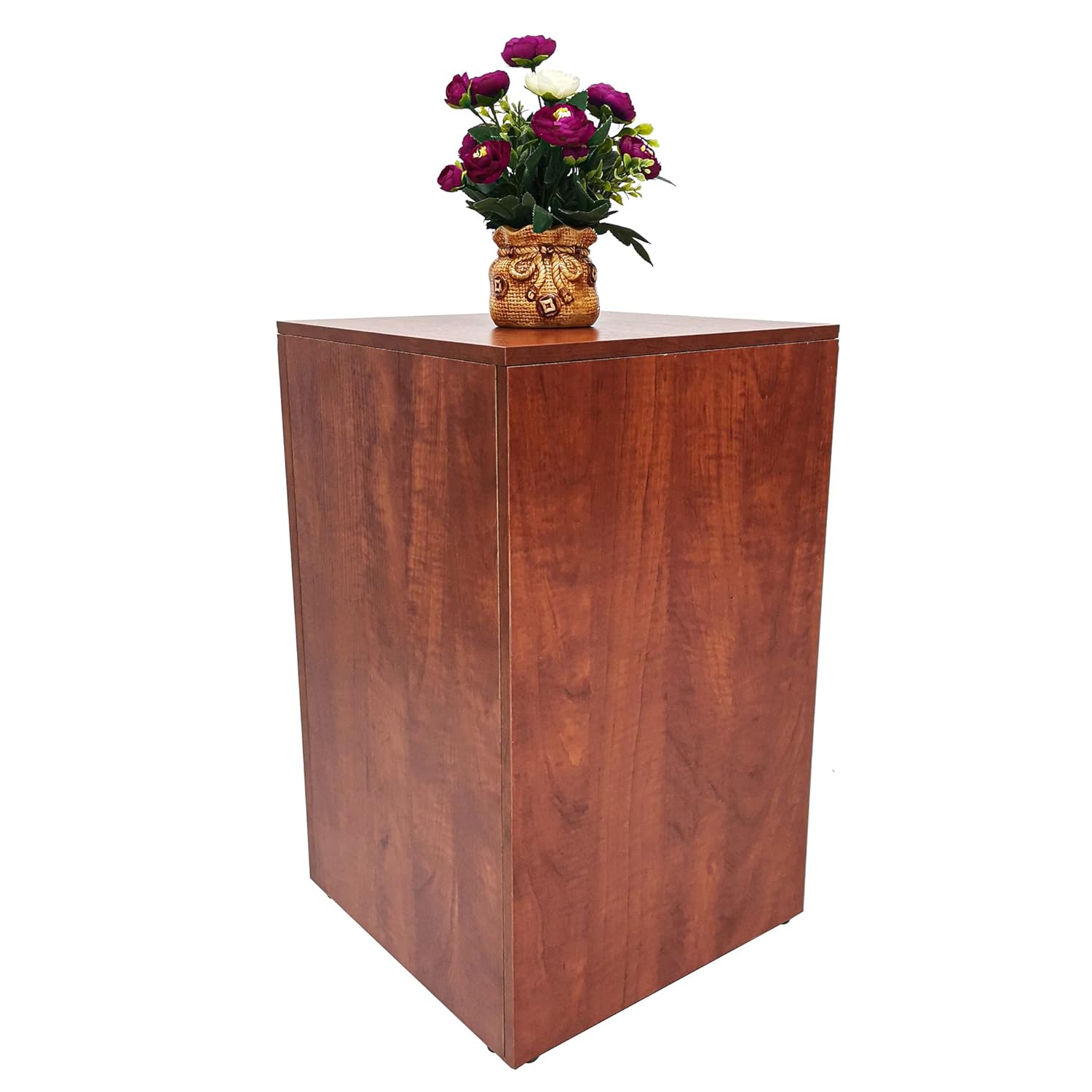 15927 Pale Walnut Cube Pedestal Riser Stand