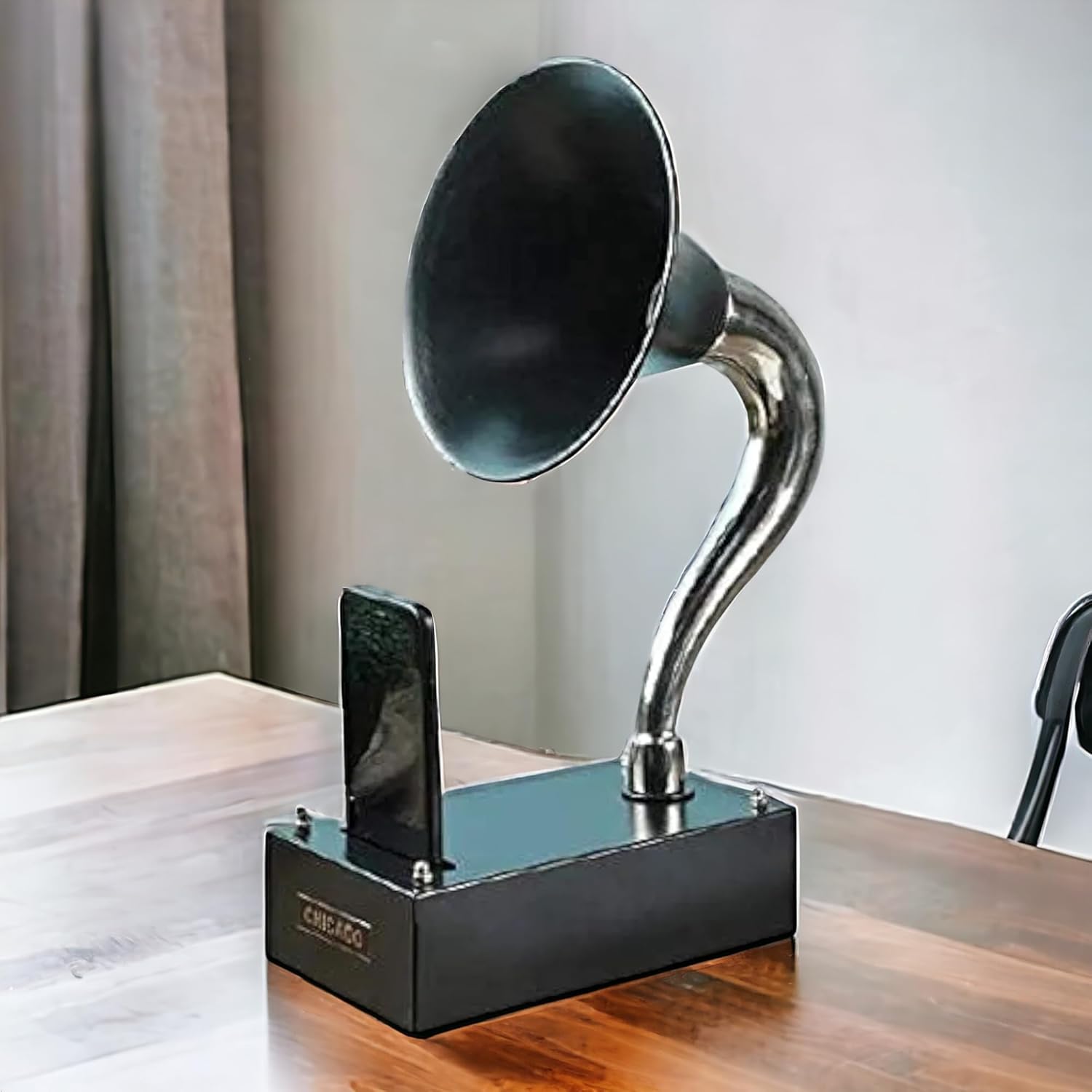 Antique Decor Vintage Gramophone Speaker iPhone Compatible Non Electric Acoustic