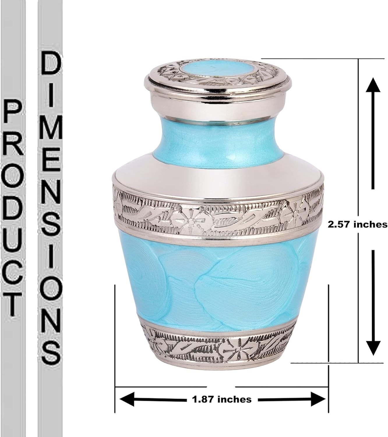 Small Urns for Human Ashes Ocean Blue Keepsake Urn Set