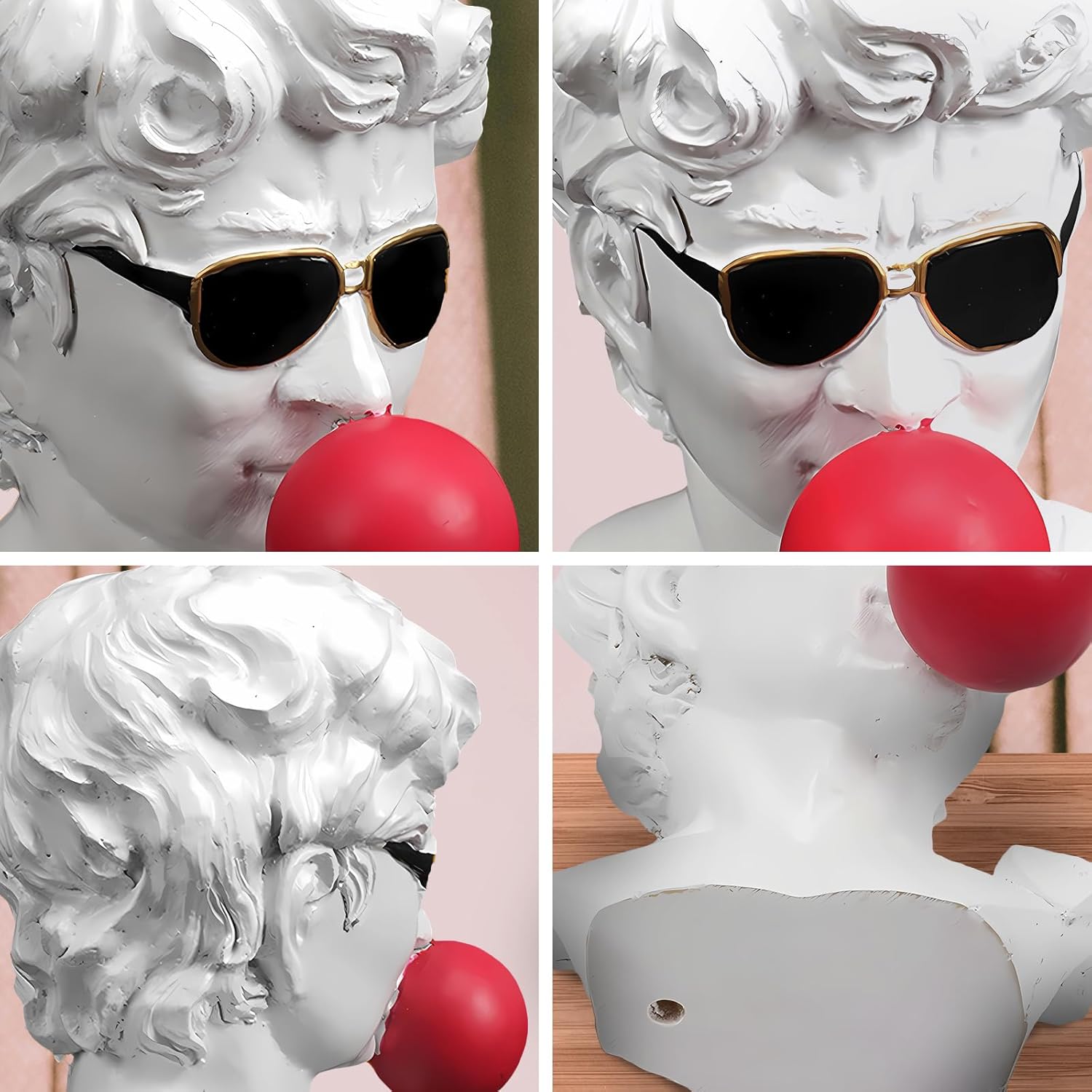 Blowing Bubbles David Statue Greek Head Resin Sculpture