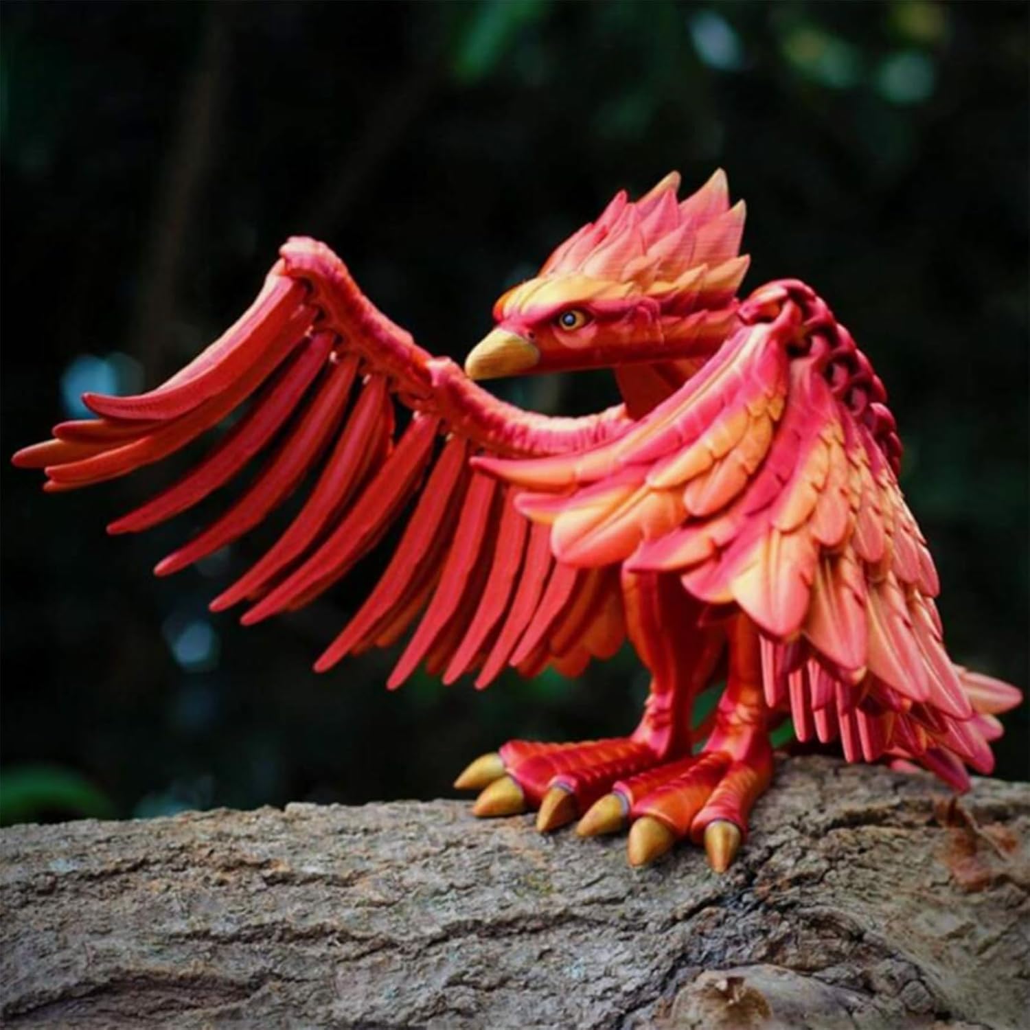 Phoenix Cool 3D Printed Animal Statue - Realistic 611 Inch Desktop Decoration