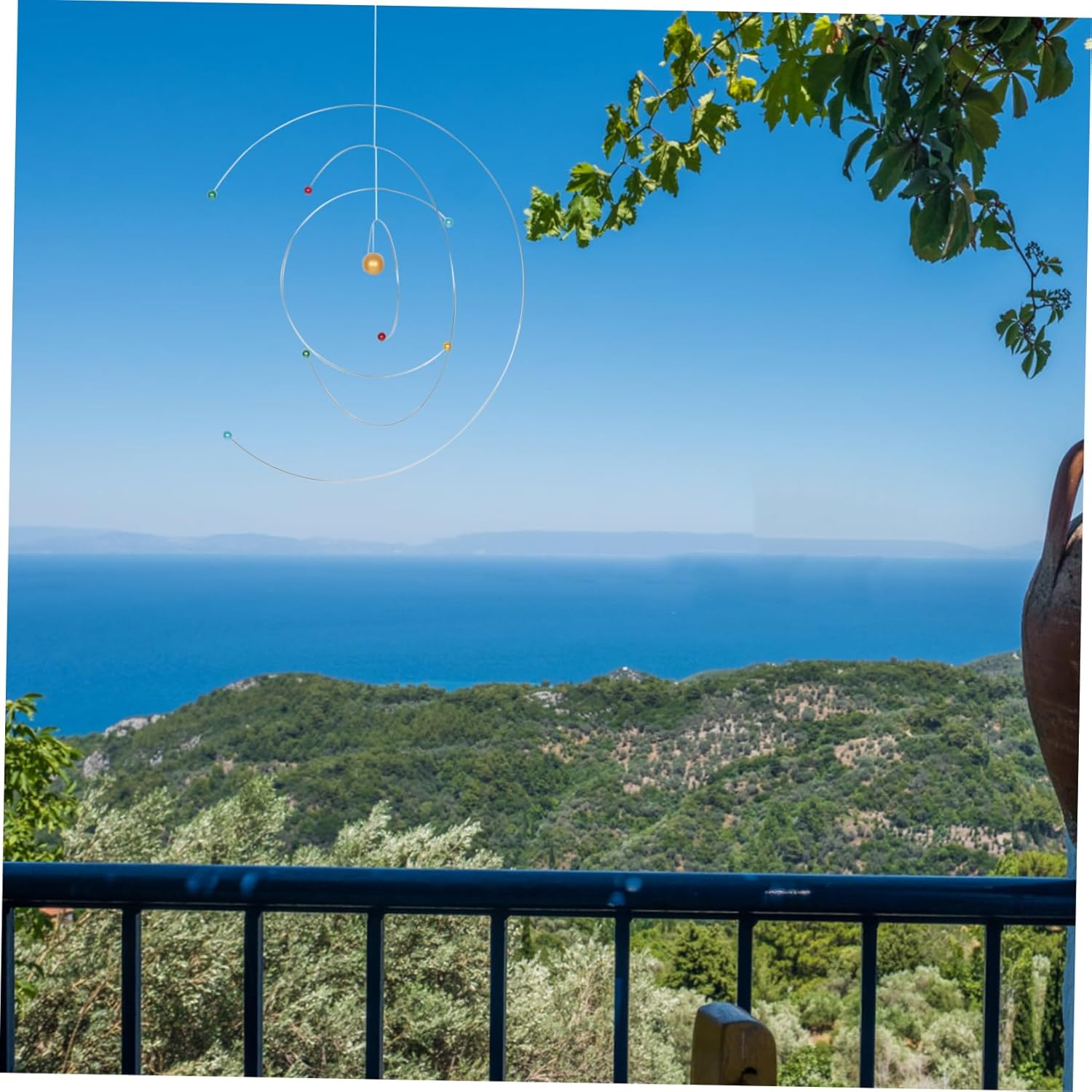 Cabilock Nordic Style Atomic Model Mobile Wind Chimes Outdoor Decor