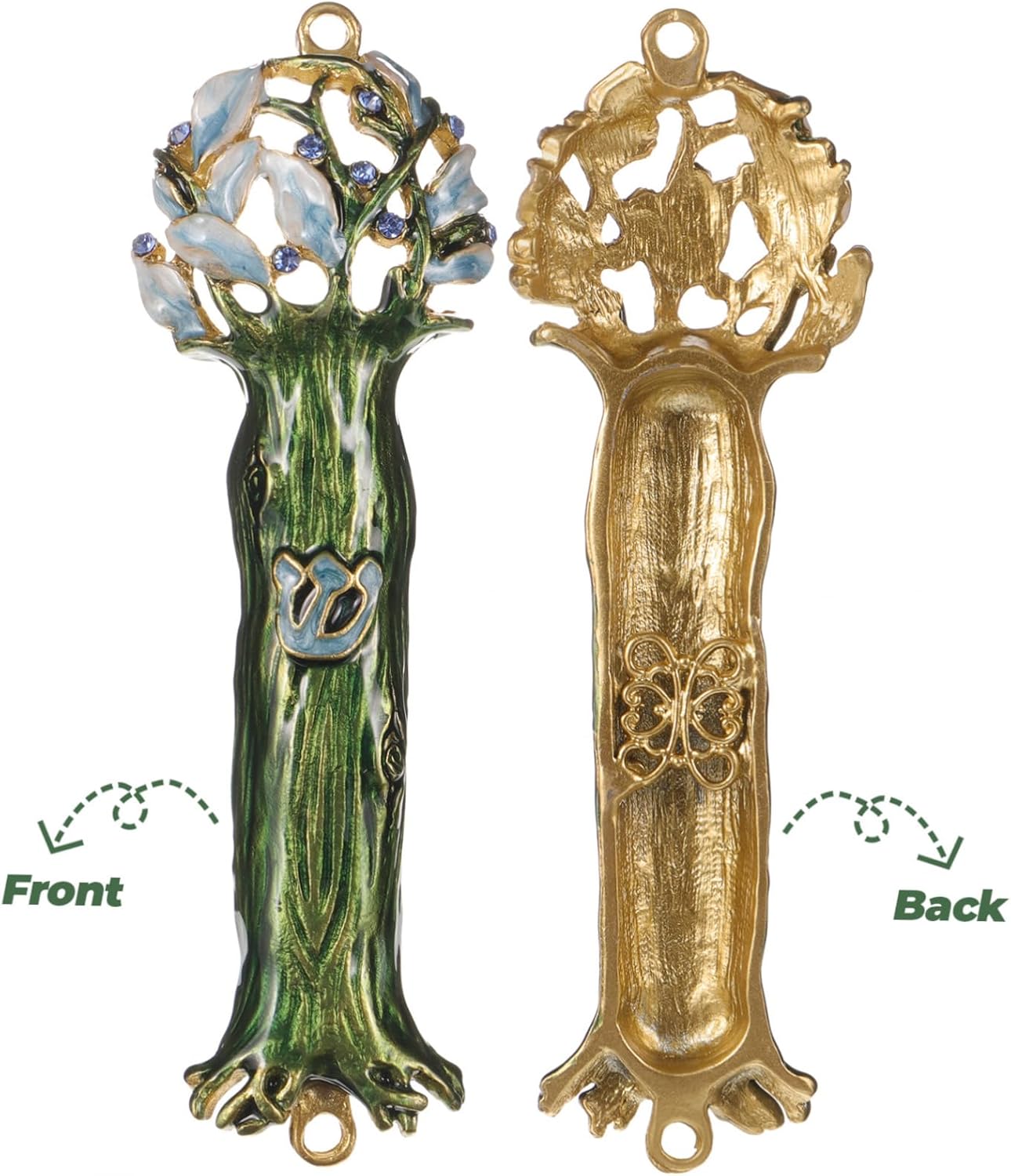 Yardenfun Vintage Metal Mezuzah Plaque for Door Decoration