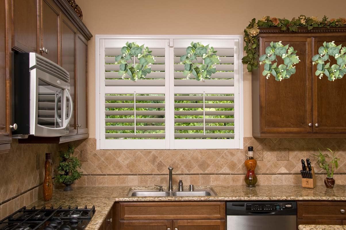 LSKYTOP 2 Pcs Eucalyptus Wreath for Kitchen Farmhouse Decor