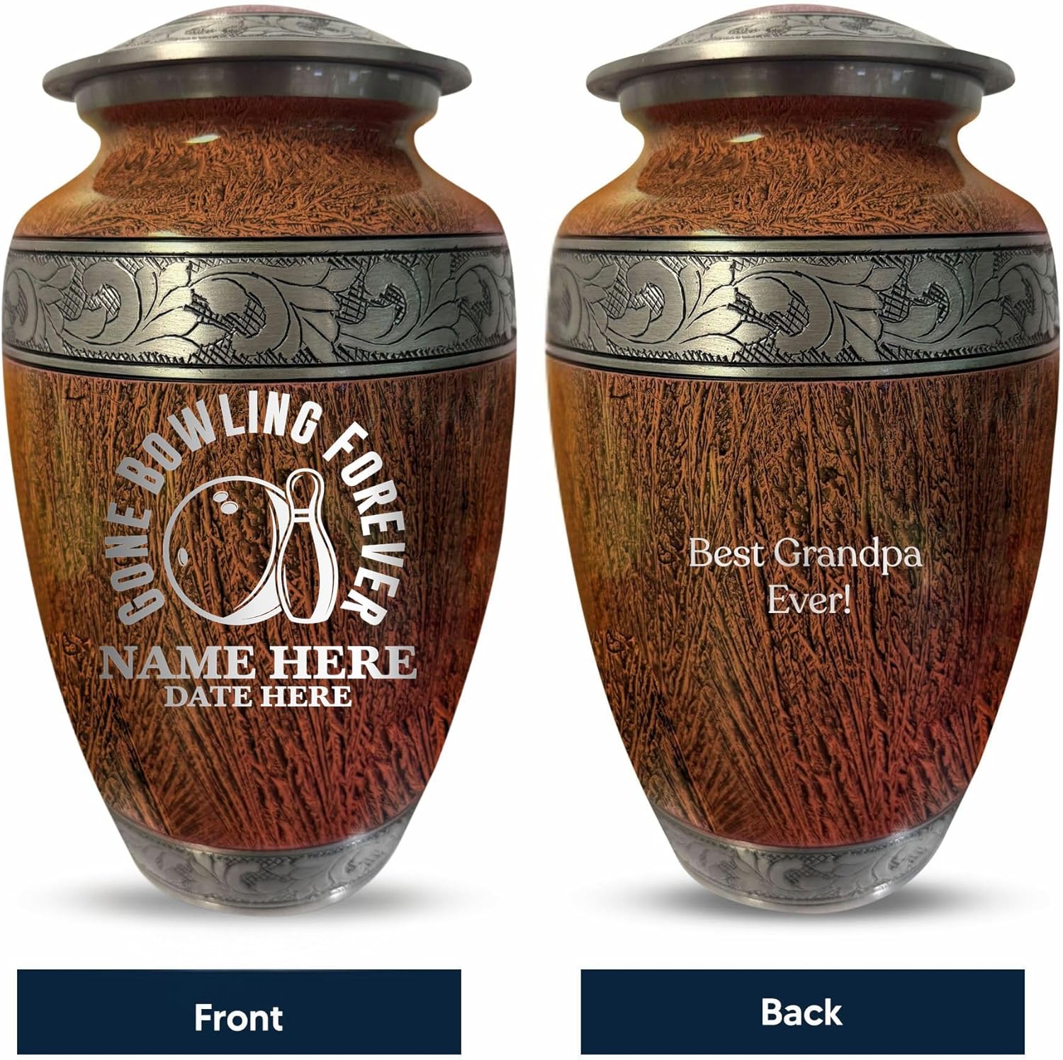 Custom Large Adult Cremation Urn for Bowling Lovers