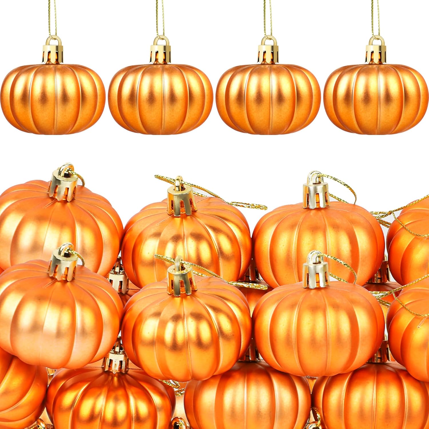 12 Pcs Pumpkin Hanging Ornaments for Fall Thanksgiving Christmas Decor