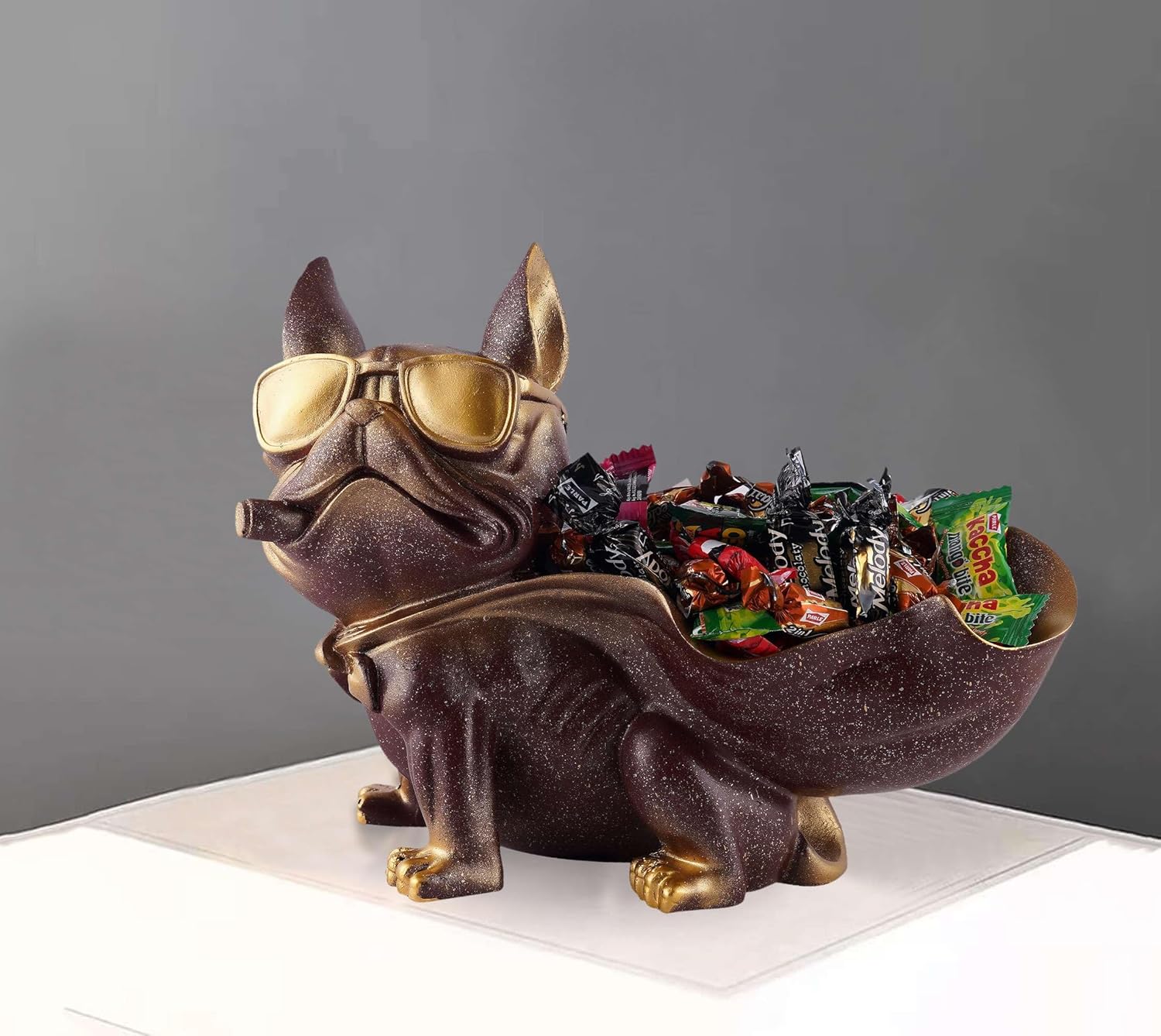 Cool Dog Resin Sculpture Decor Showpiece for Home Kitchen Office
