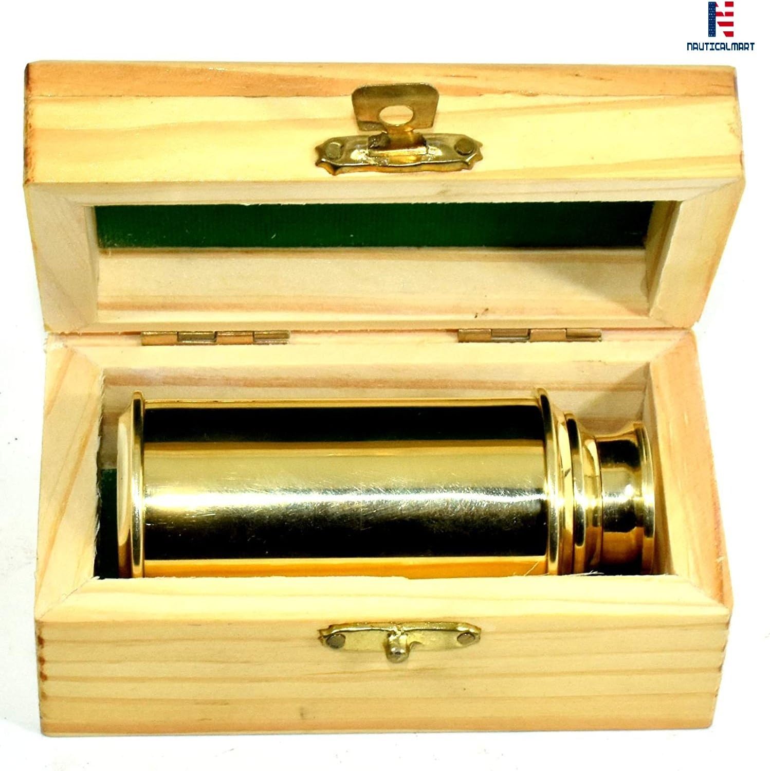 Full Brass Spyglass Telescope 6 Inch Vintage Style