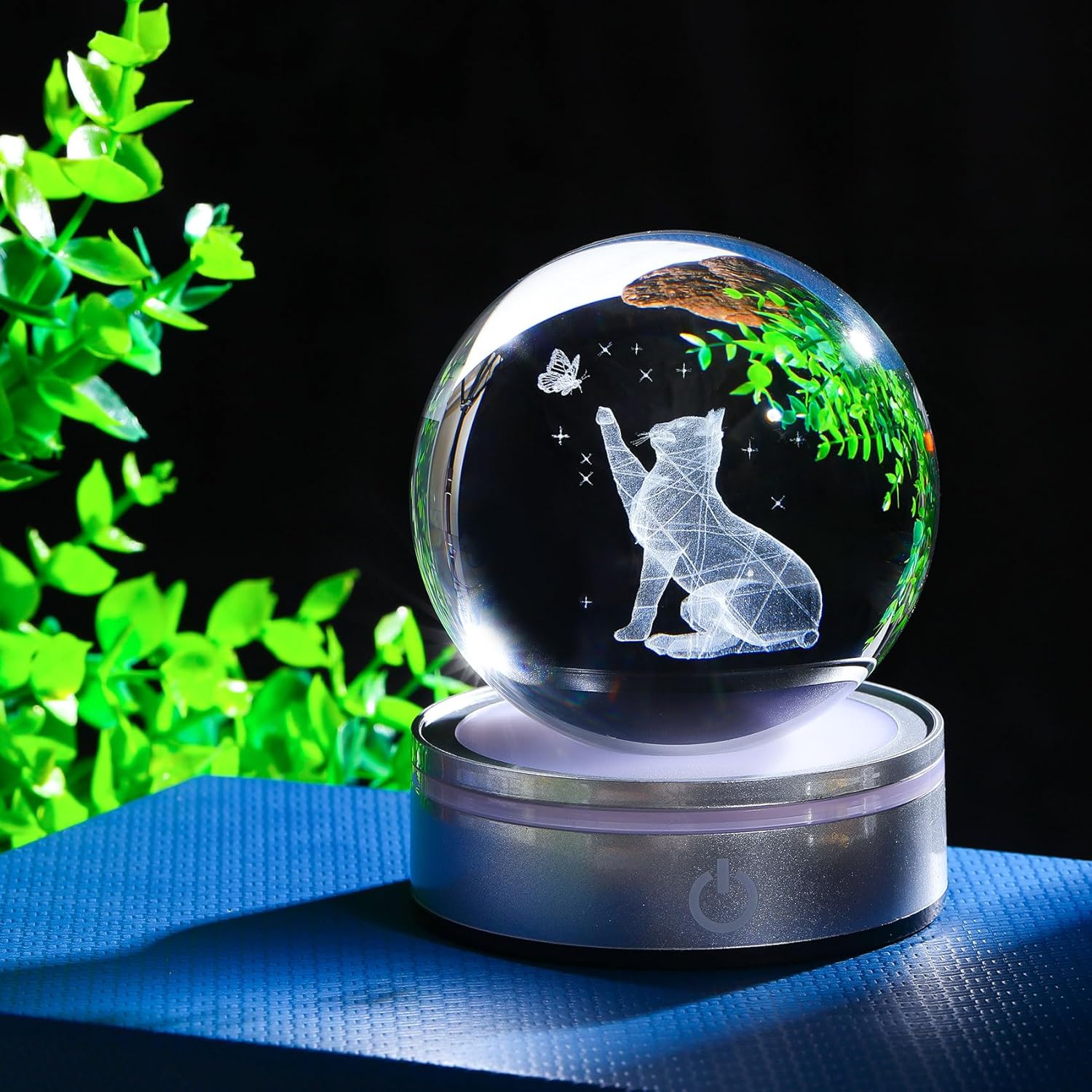 3D Crystal Cat Ball - Home Decor Night Light for Her Him