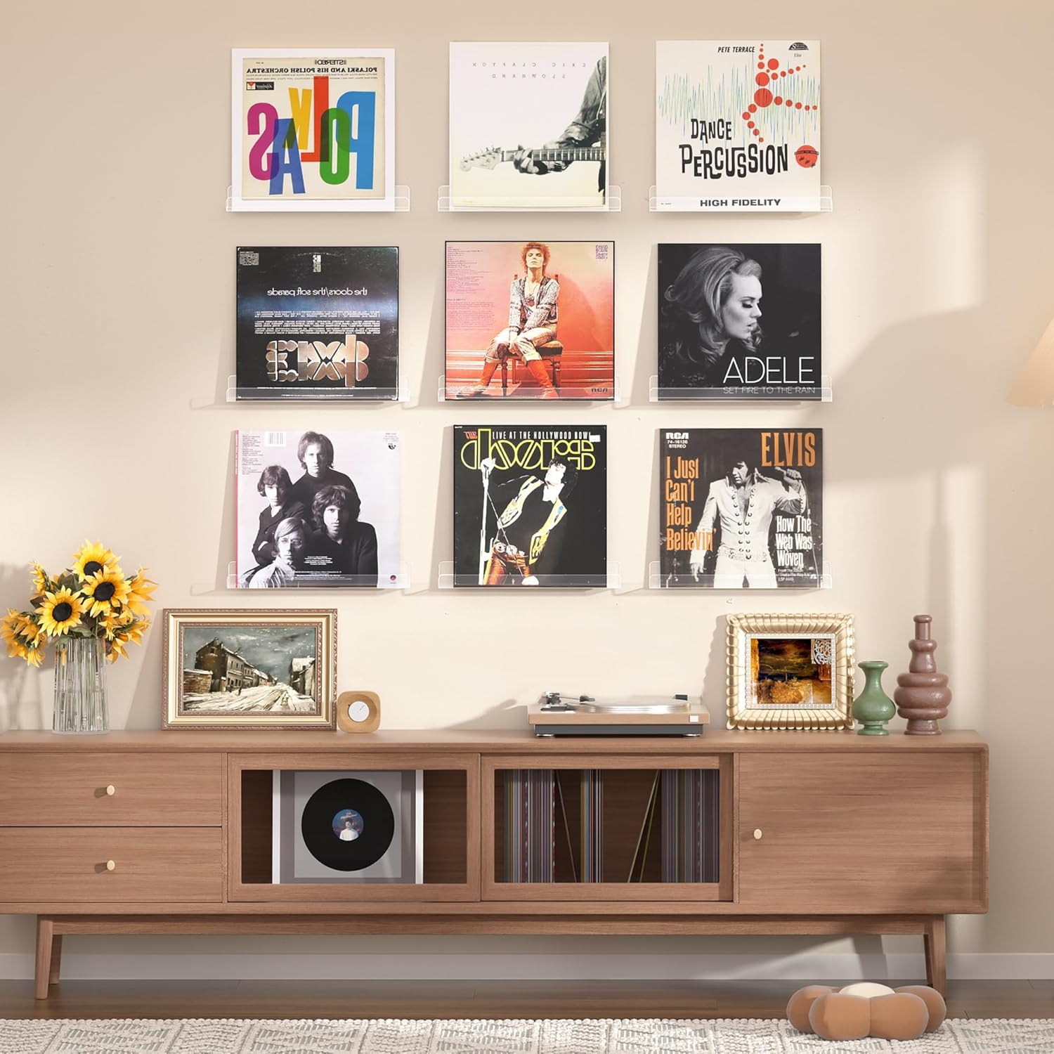 Upsimples 18 Pack Vinyl Record Wall Shelves