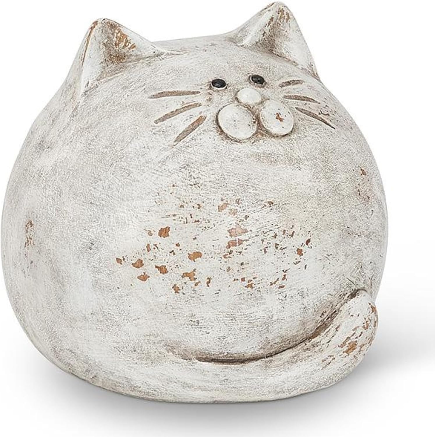 Abbott Collection 27-BW060 White Round Ball Cat