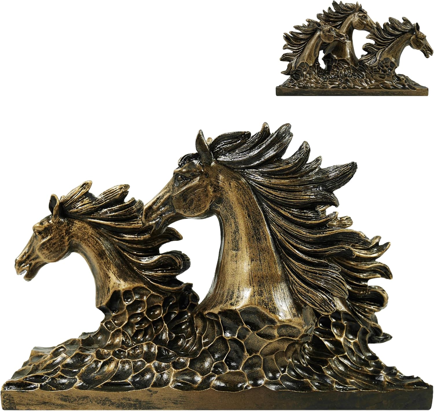 SIMONS SHOP Bronze Horse Sculpture 65 x 95 Animal Figurine for Home Decor