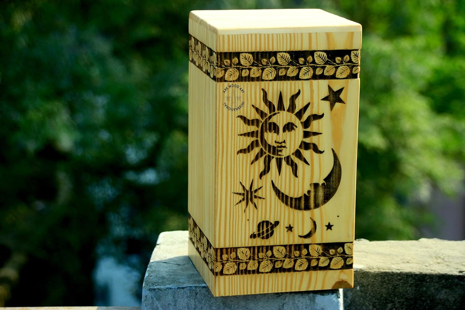 Royal Night Star Wooden Urn for Ashes