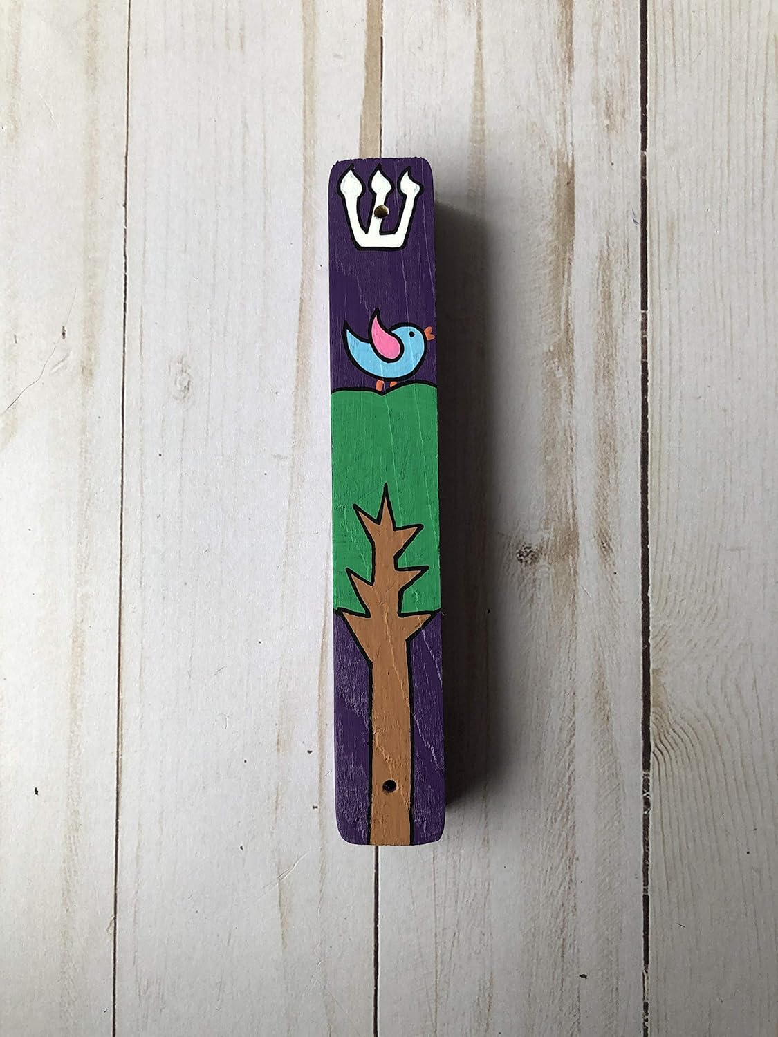 Lea Joelle Bird and Tree Mezuzah Gift for Baby Naming