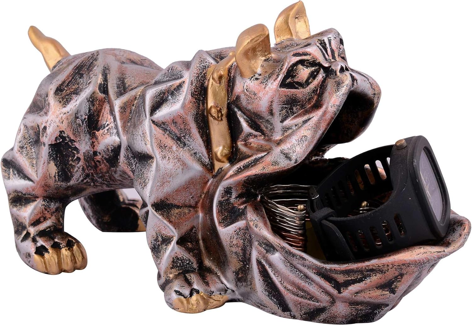 Skycrafts Cool Dog Sculpture with Plate for Home Decor