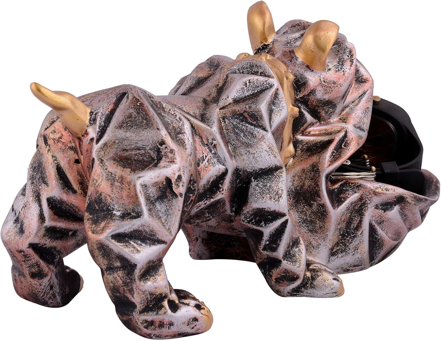 Skycrafts Cool Dog Sculpture with Plate for Home Decor