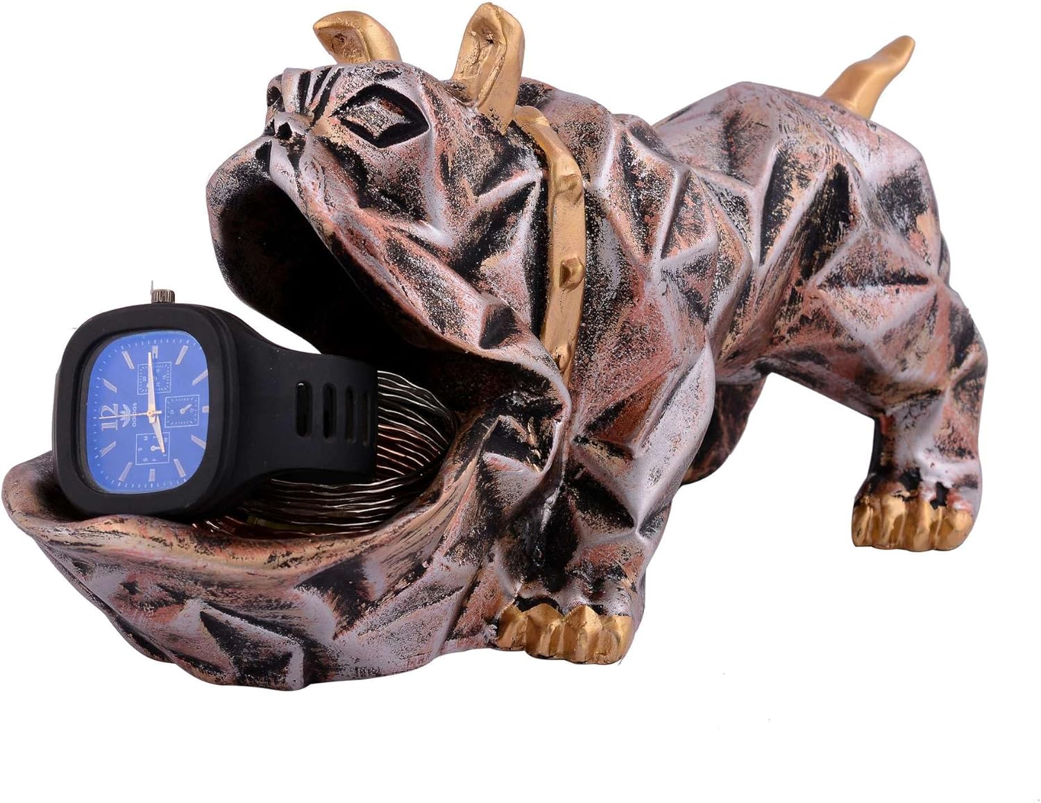 Skycrafts Cool Dog Sculpture with Plate for Home Decor