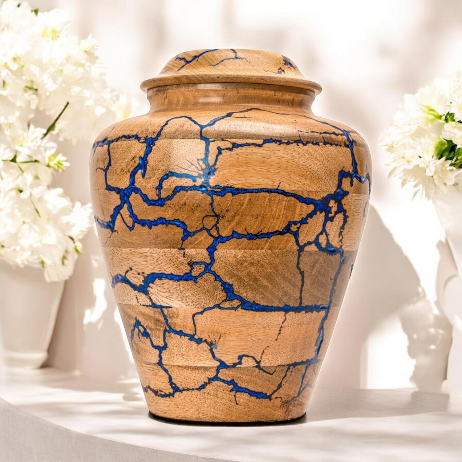 Handcrafted Wooden Urn for Cremation Adult Ashes Memorial Box