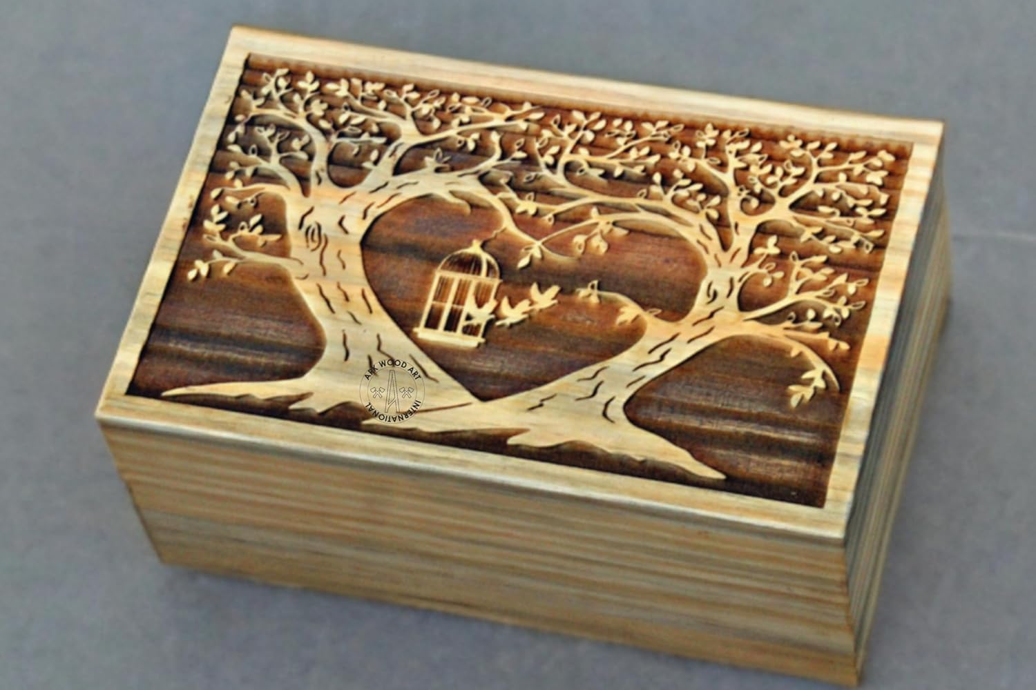 Life of Tree Urn for Human Ashes - Handmade Wood