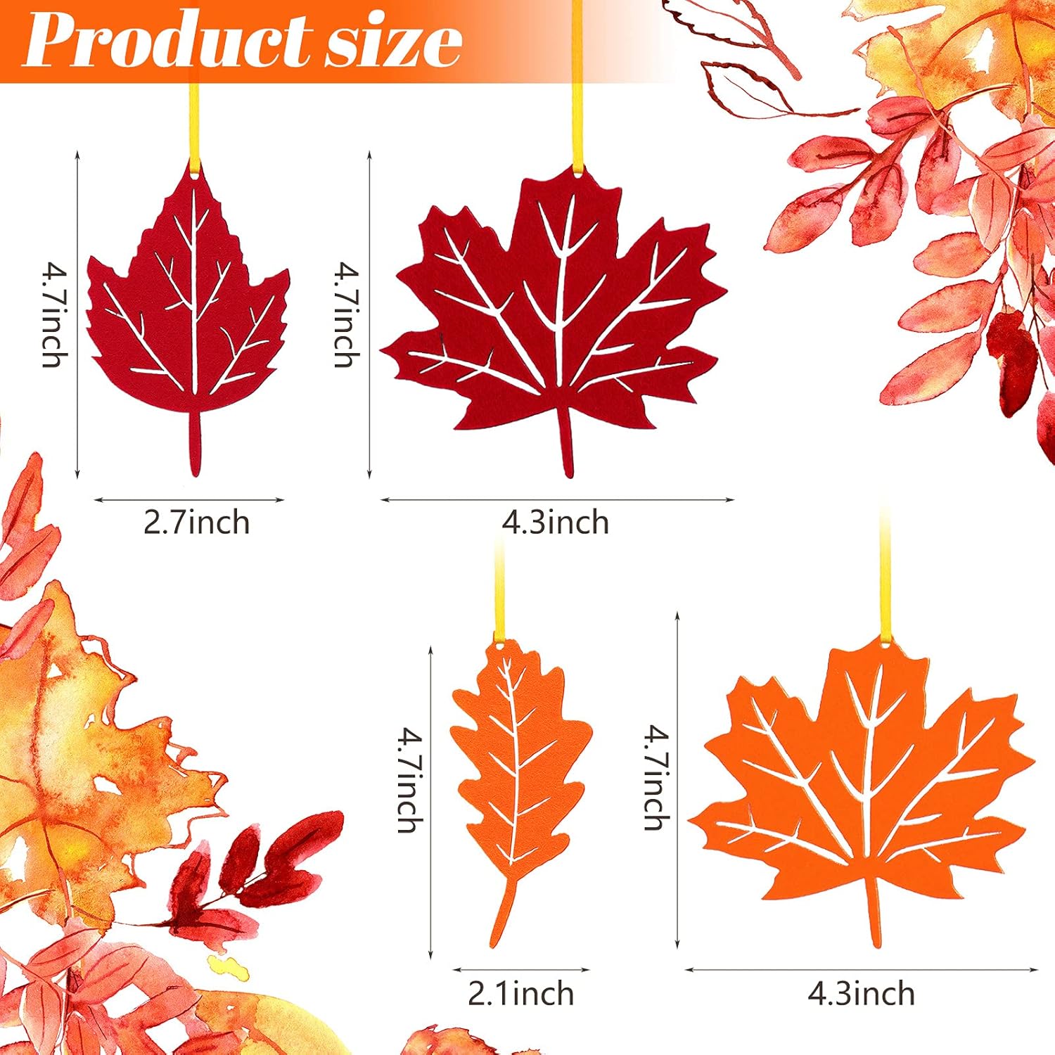 Tatuo 24 Pcs Fall Tree Decorations for Thanksgiving
