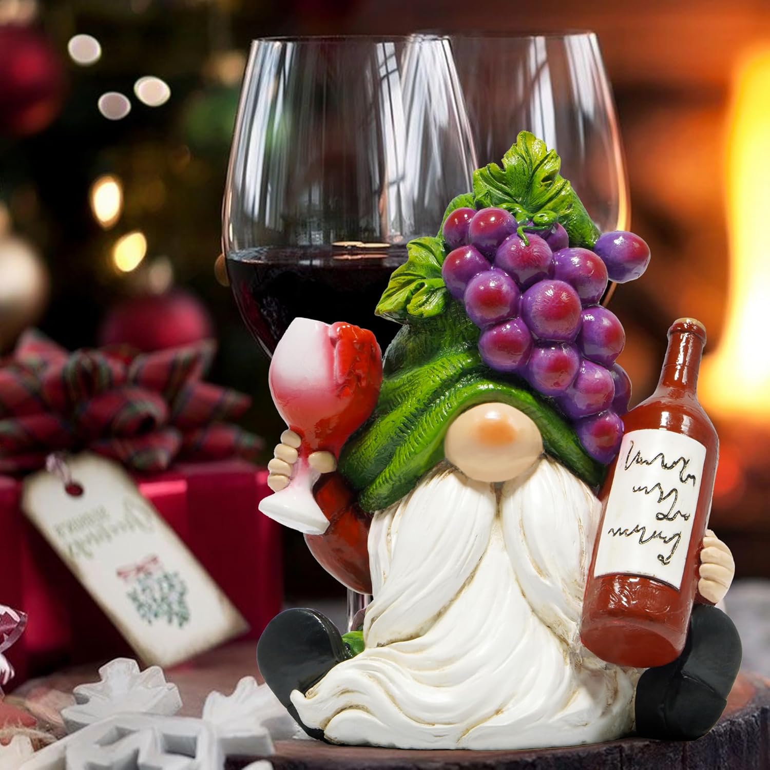 Hodao Red Wine Gnome Figurines Decor