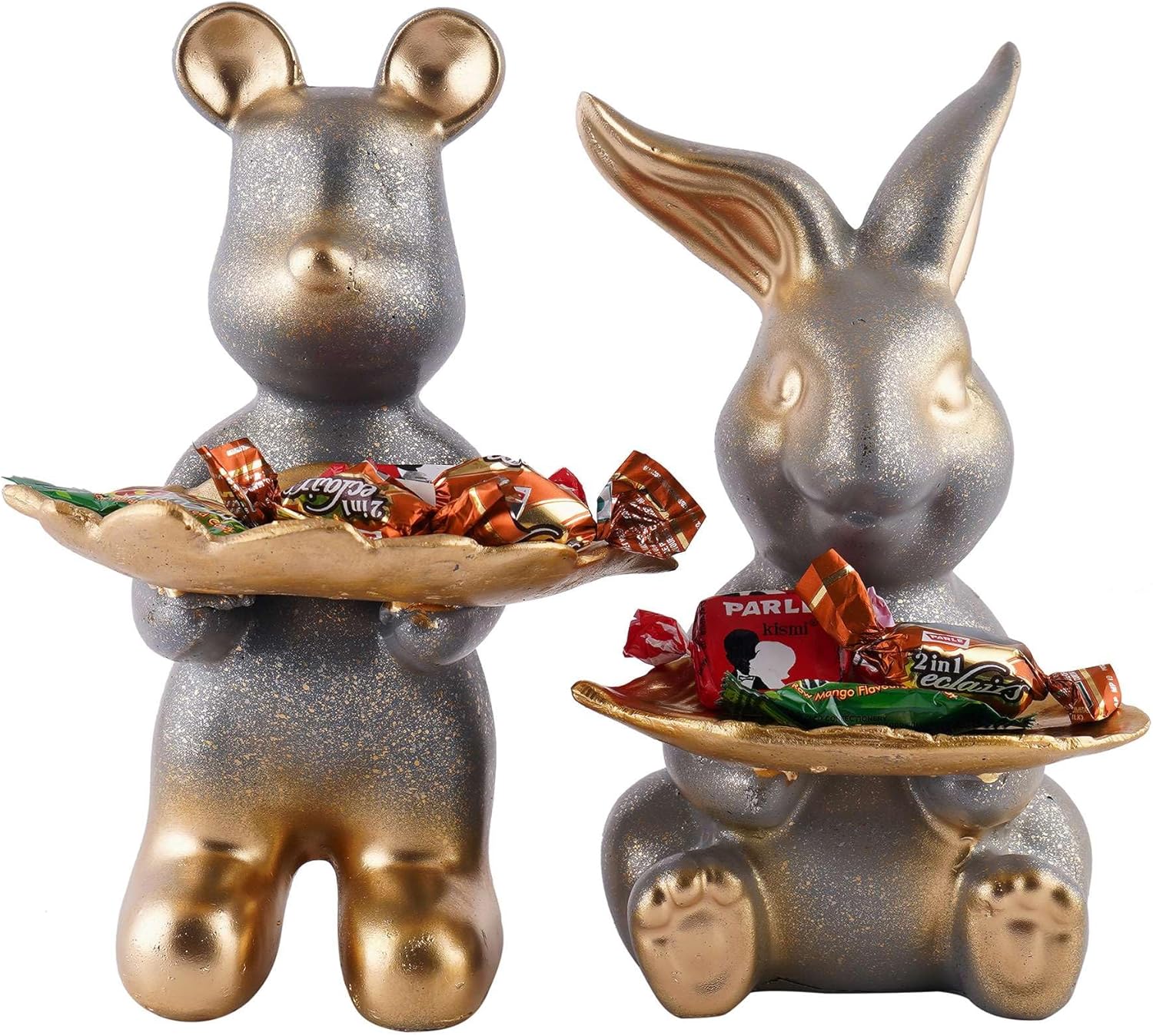 Iconic E Craft Set of Two Decorative Rabbit Statues