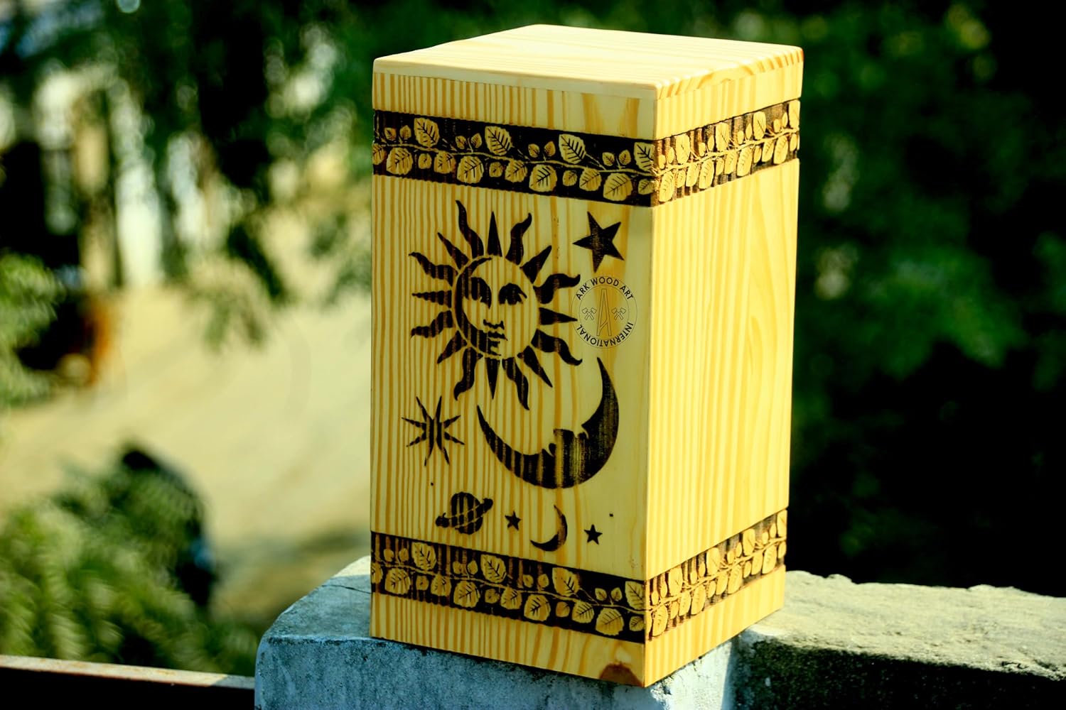 Royal Night Star Wooden Urn for Ashes