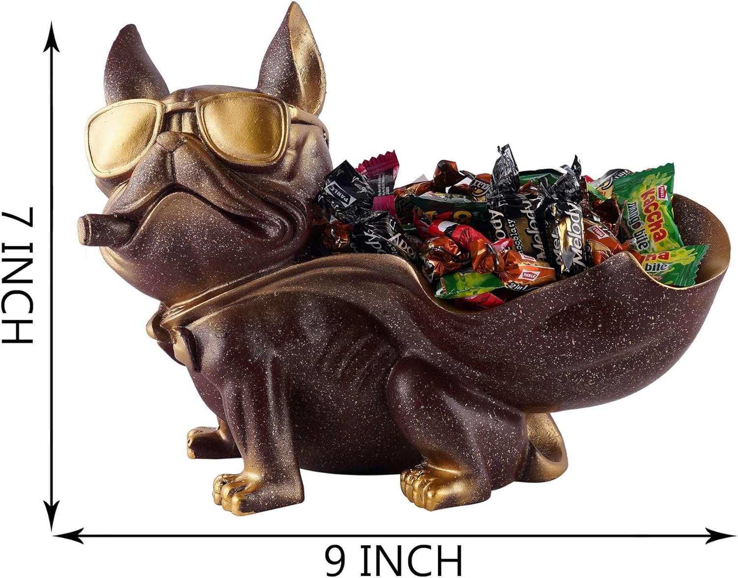 Cool Dog Resin Sculpture Decor Showpiece for Home Kitchen Office