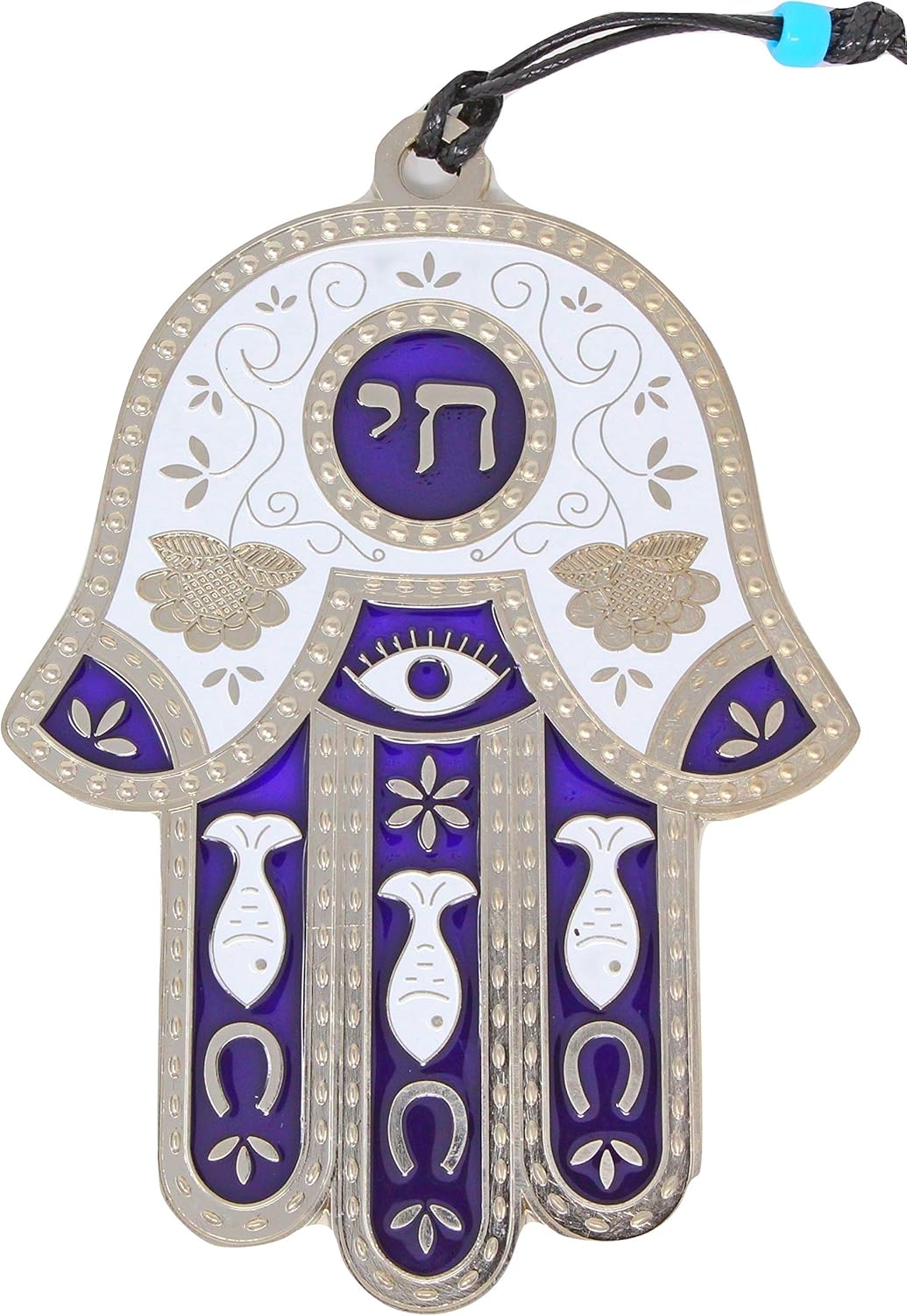 My Daily Styles Jewish Chai Hamsa Wall Decor - Multicolor - Large - Made in Israel