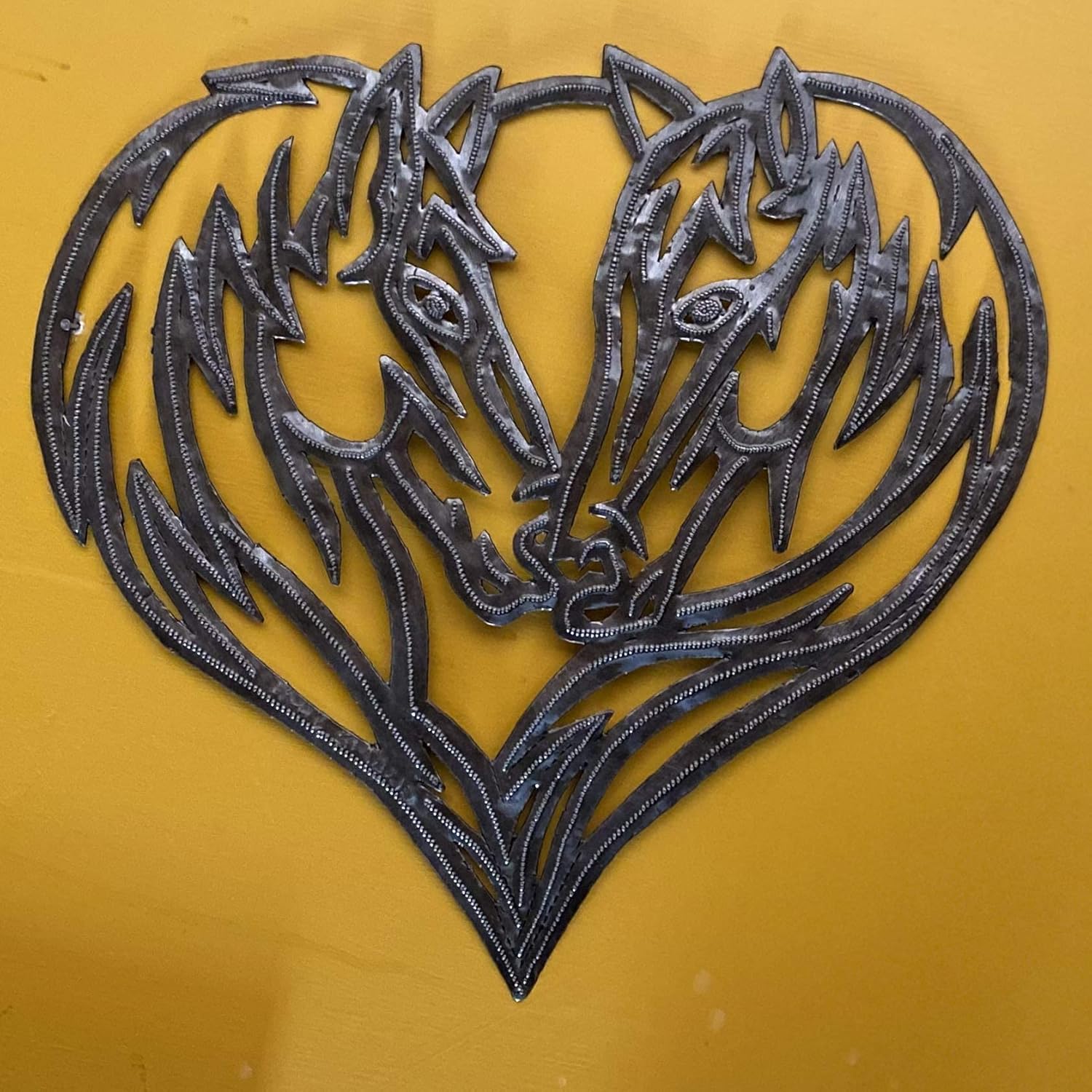 Horse Family Wall Hanging Metal Art