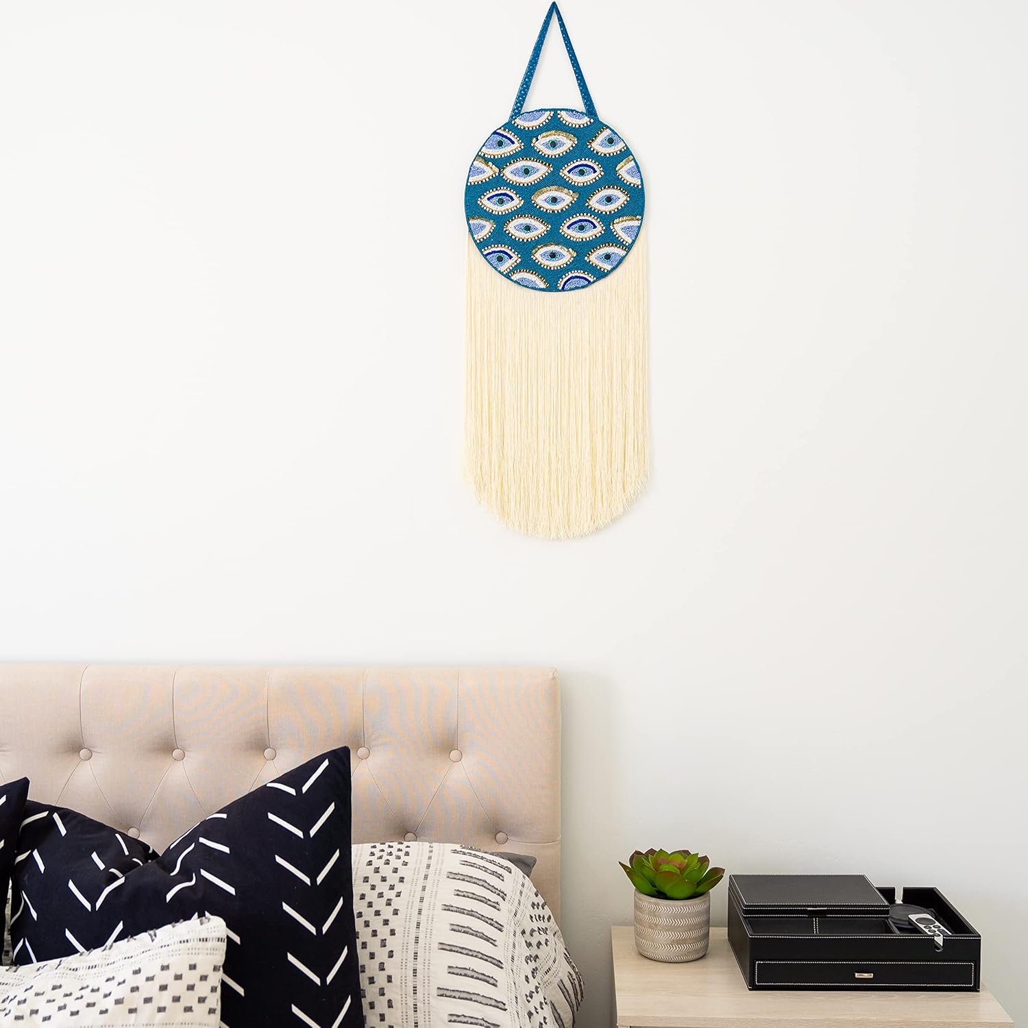 Walbrook Evil Eye Wall Decor - Boho Beaded Turkish Style