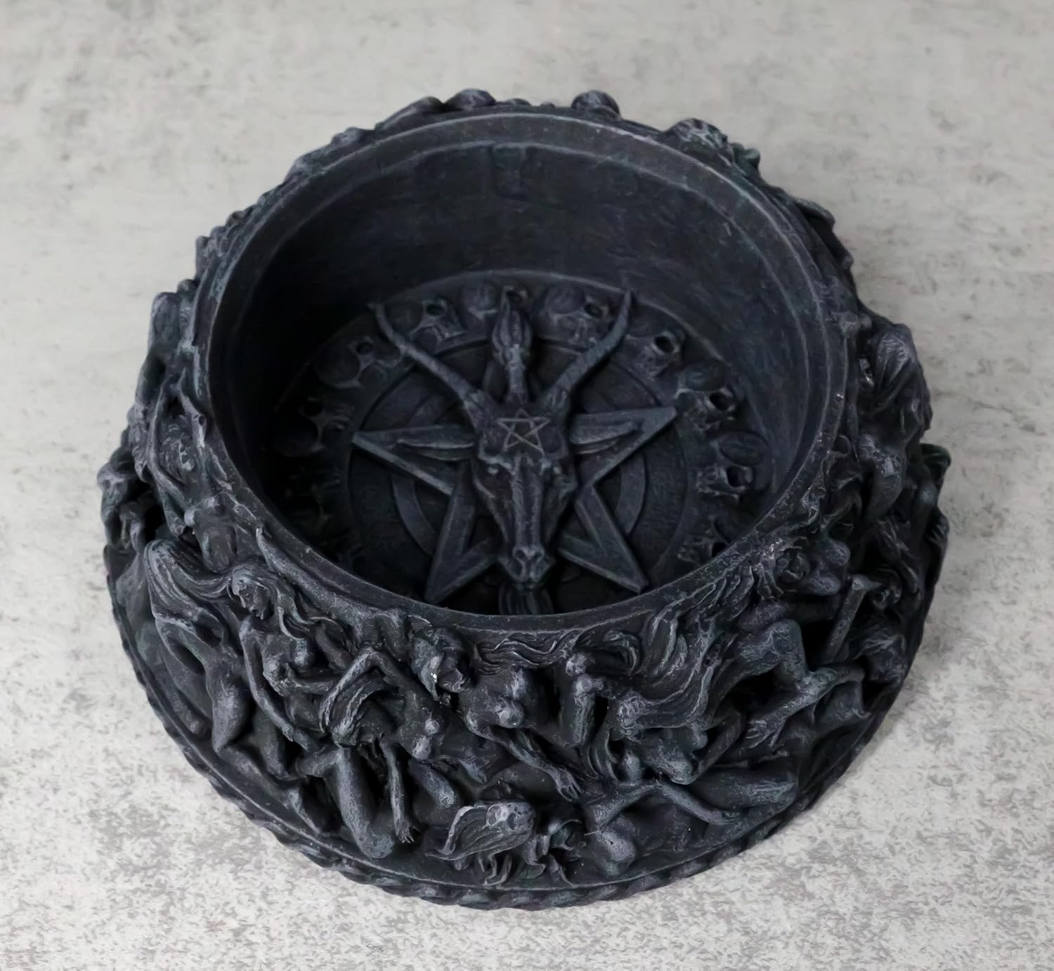Ebros Gift Baphomet Pentagram Gazing Ball Stand
