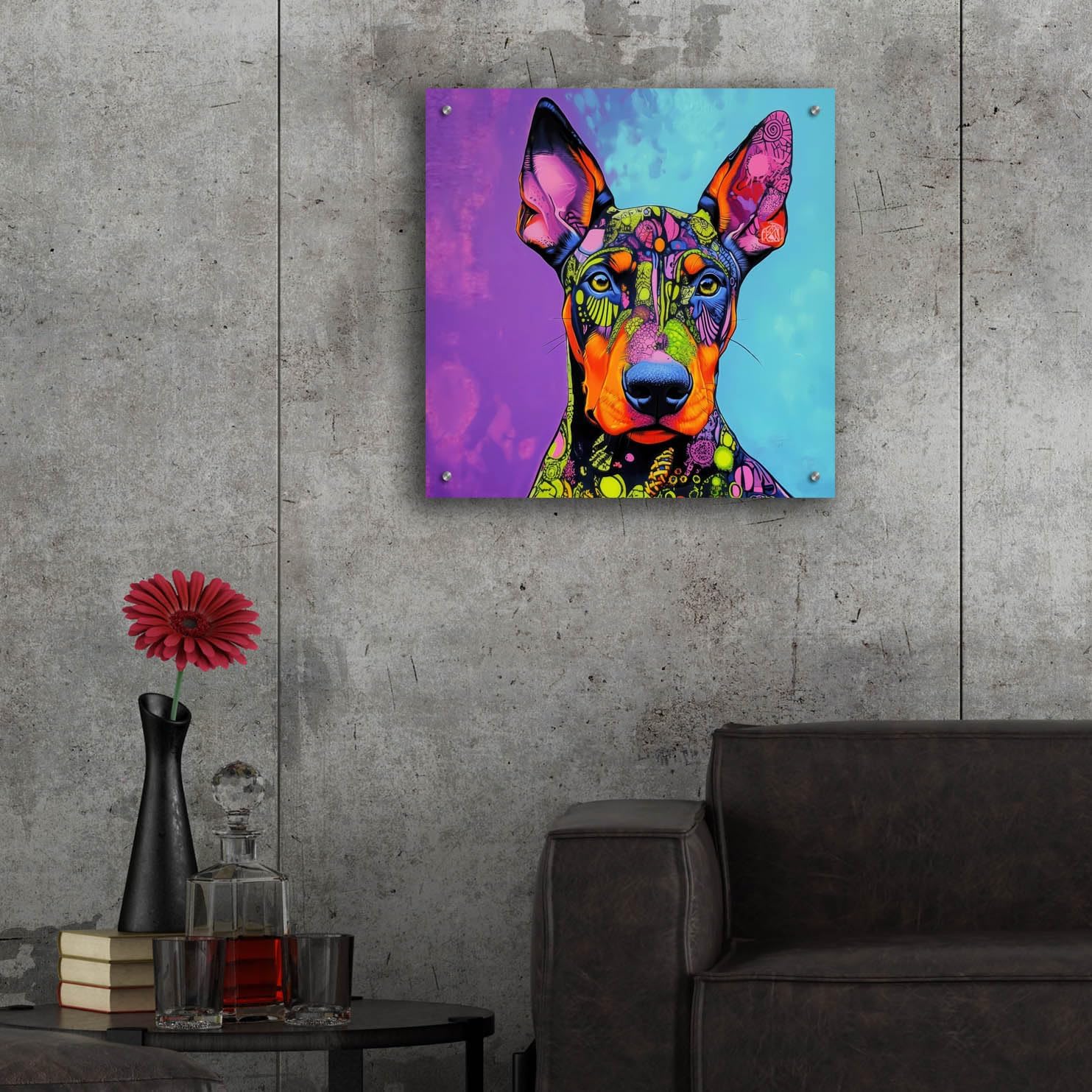 Epic Art Woof Deberman Acrylic Wall Art 24x24