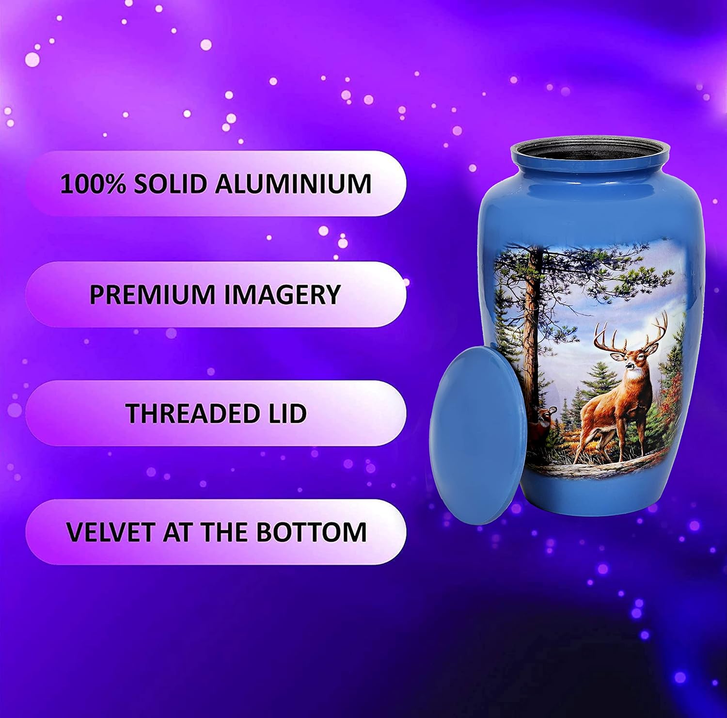 HLC Cremation Urn - Grazing Deer Adult Urn 105 x 6
