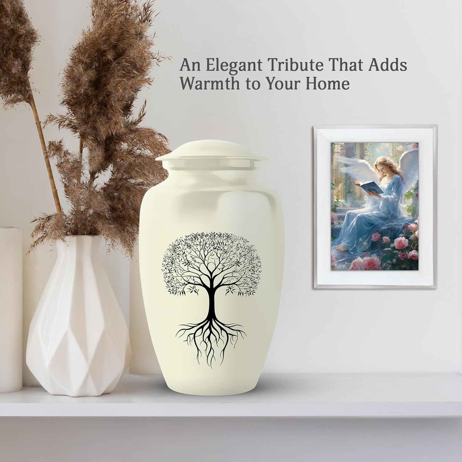 Tree Of Life Urns For Human Ashes - 10 Inch Large Cremation Urn With Velvet Bag
