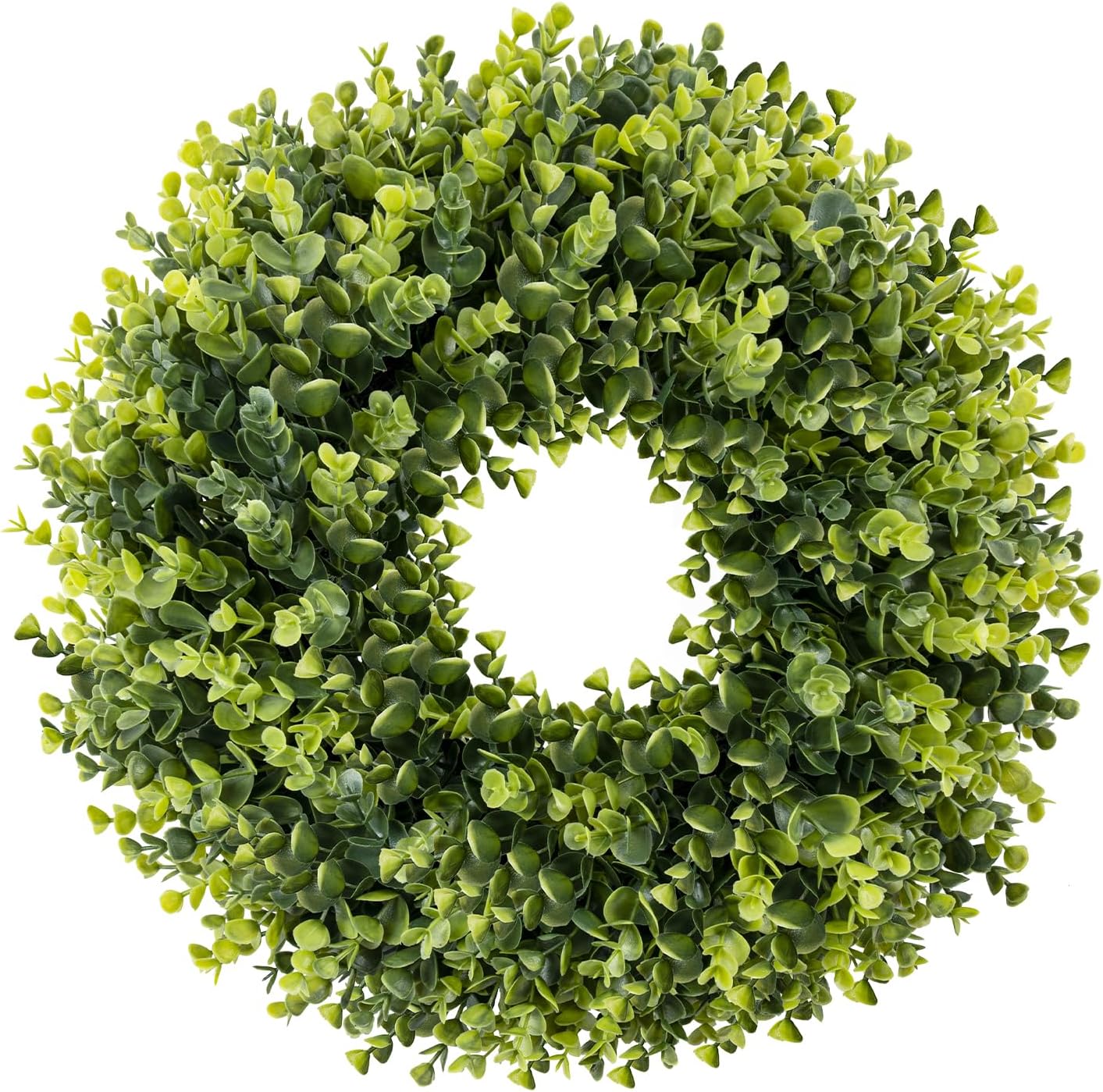 Boxwood Wreath for Front Door and Wall All Seasons 16-18 Inches