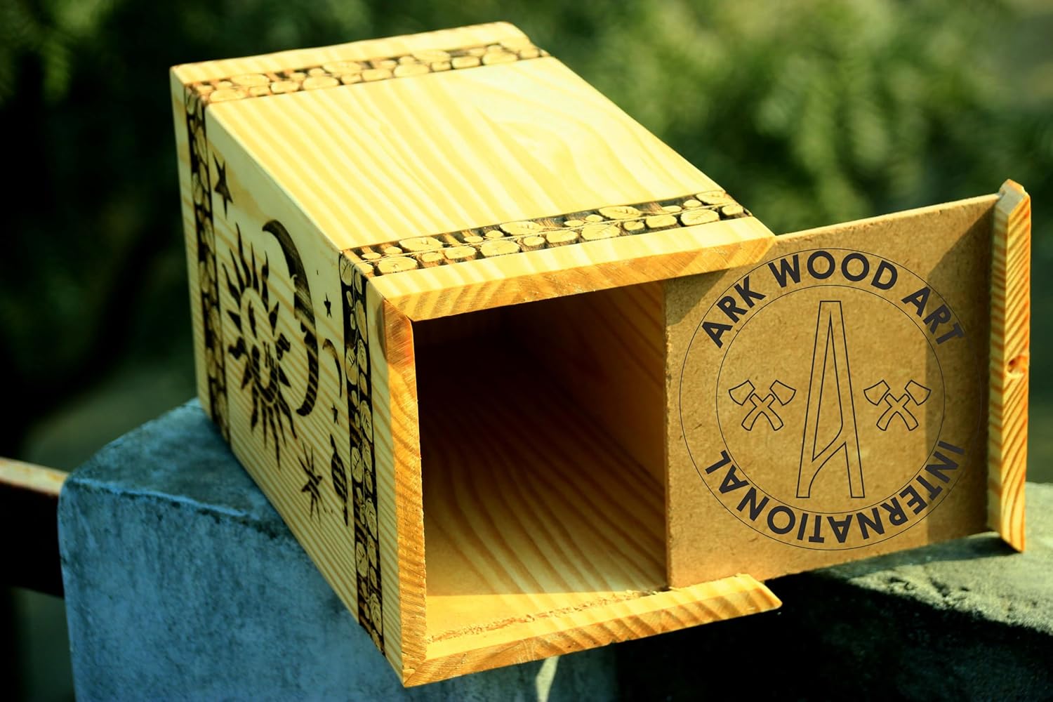 Royal Night Star Wooden Urn for Ashes