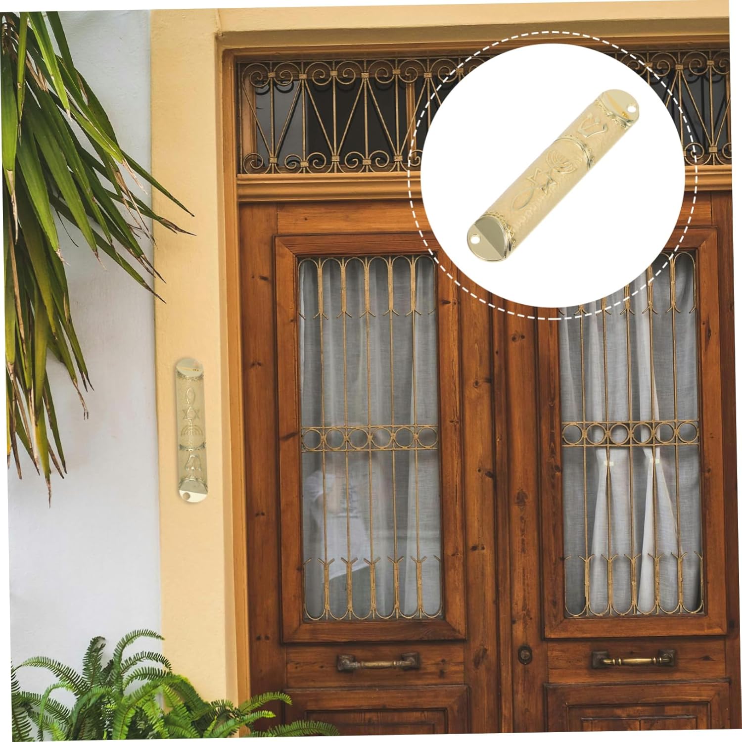 STOBAZA Metal Mezuzah Scroll Doorframe Decor