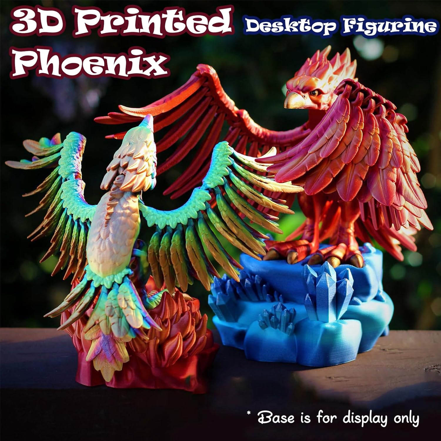 Phoenix Cool 3D Printed Animal Statue - Realistic 611 Inch Desktop Decoration