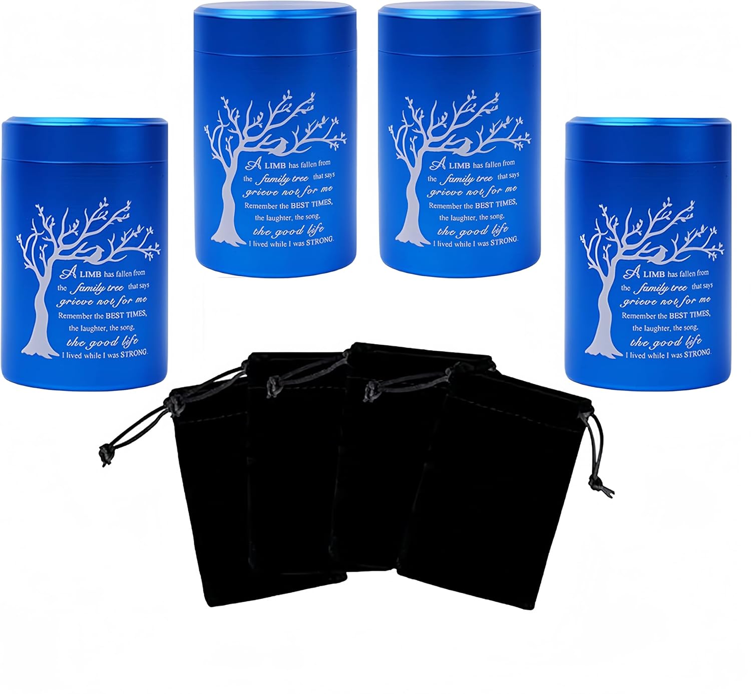Small Urns for Ashes - Set of 4 27 Inch Aluminium Mini Urns