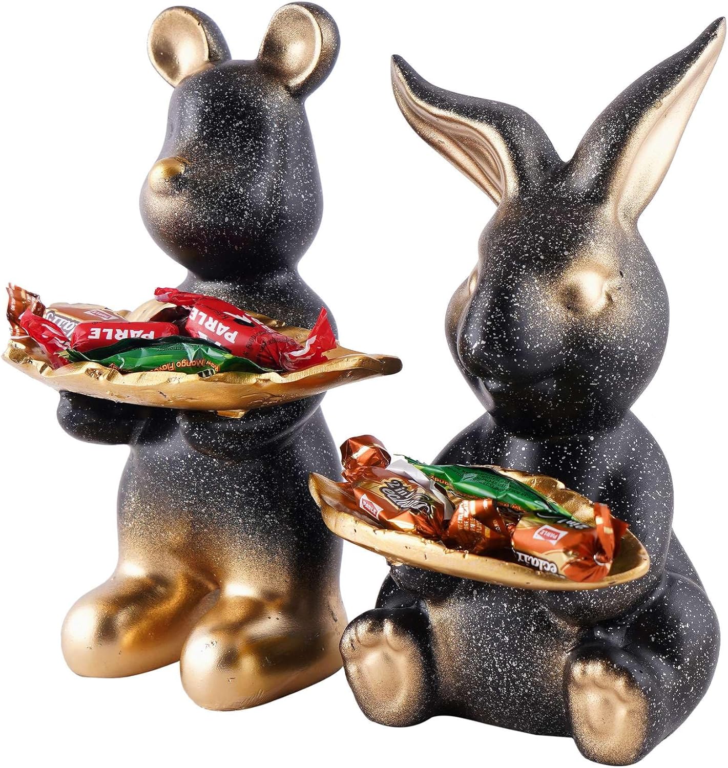 Skycrafts Set of Two Decorative Rabbit Statues Home Decor