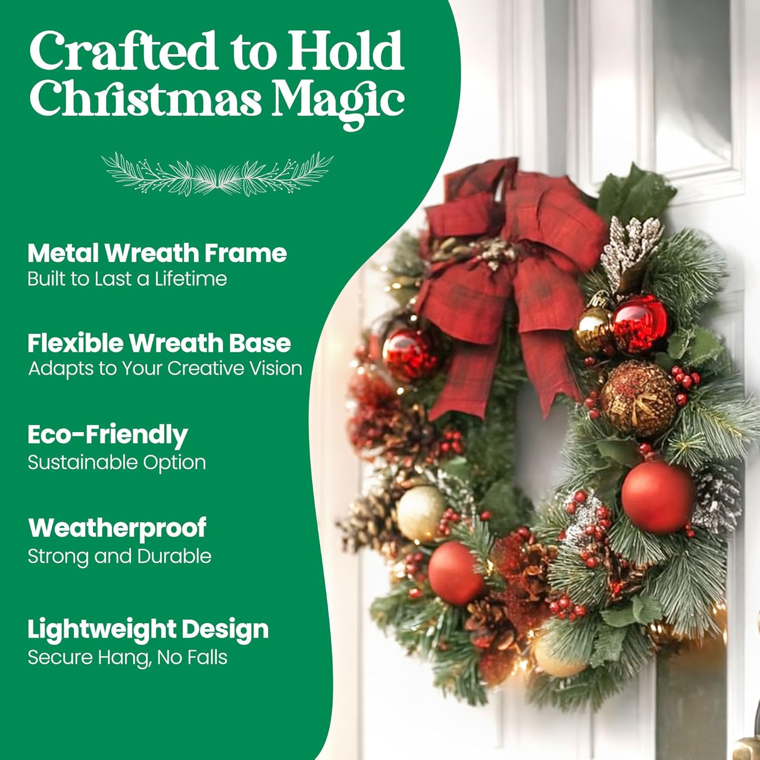 2-Pack 14 Inch Round Metal Wreath Frame