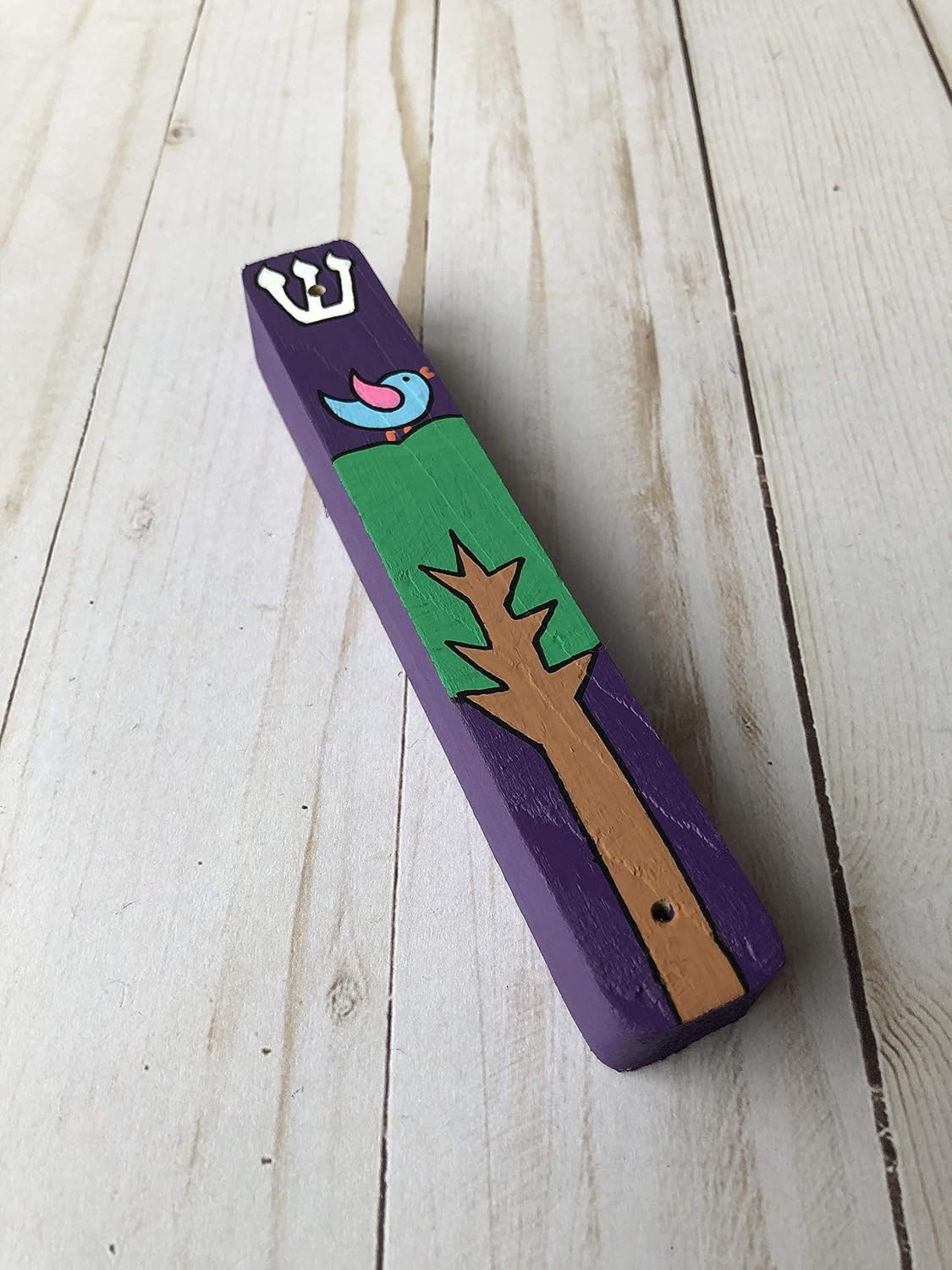 Lea Joelle Bird and Tree Mezuzah Gift for Baby Naming