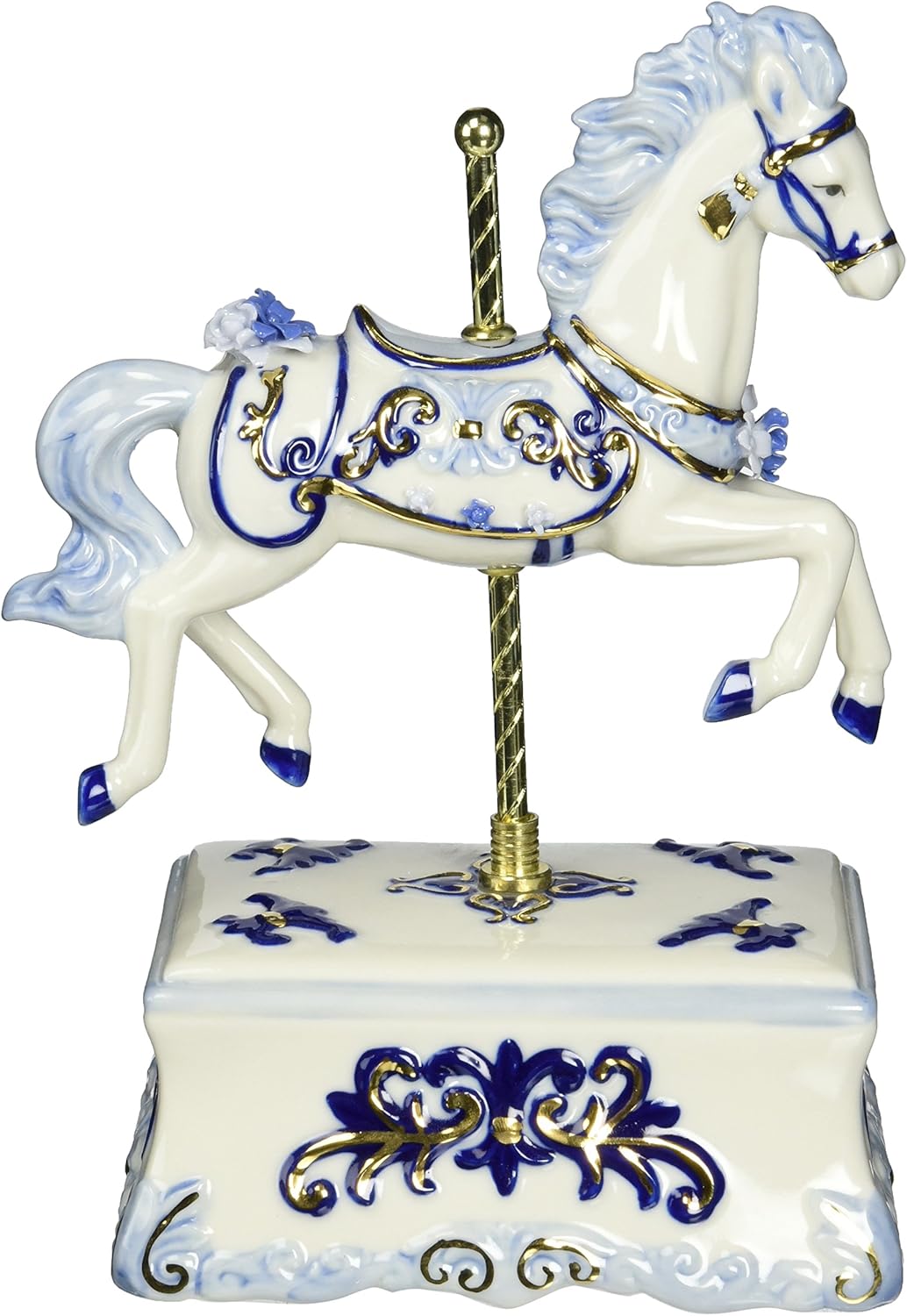 Cosmos 80111 Fine Porcelain Carousel Horse Musical Figurine