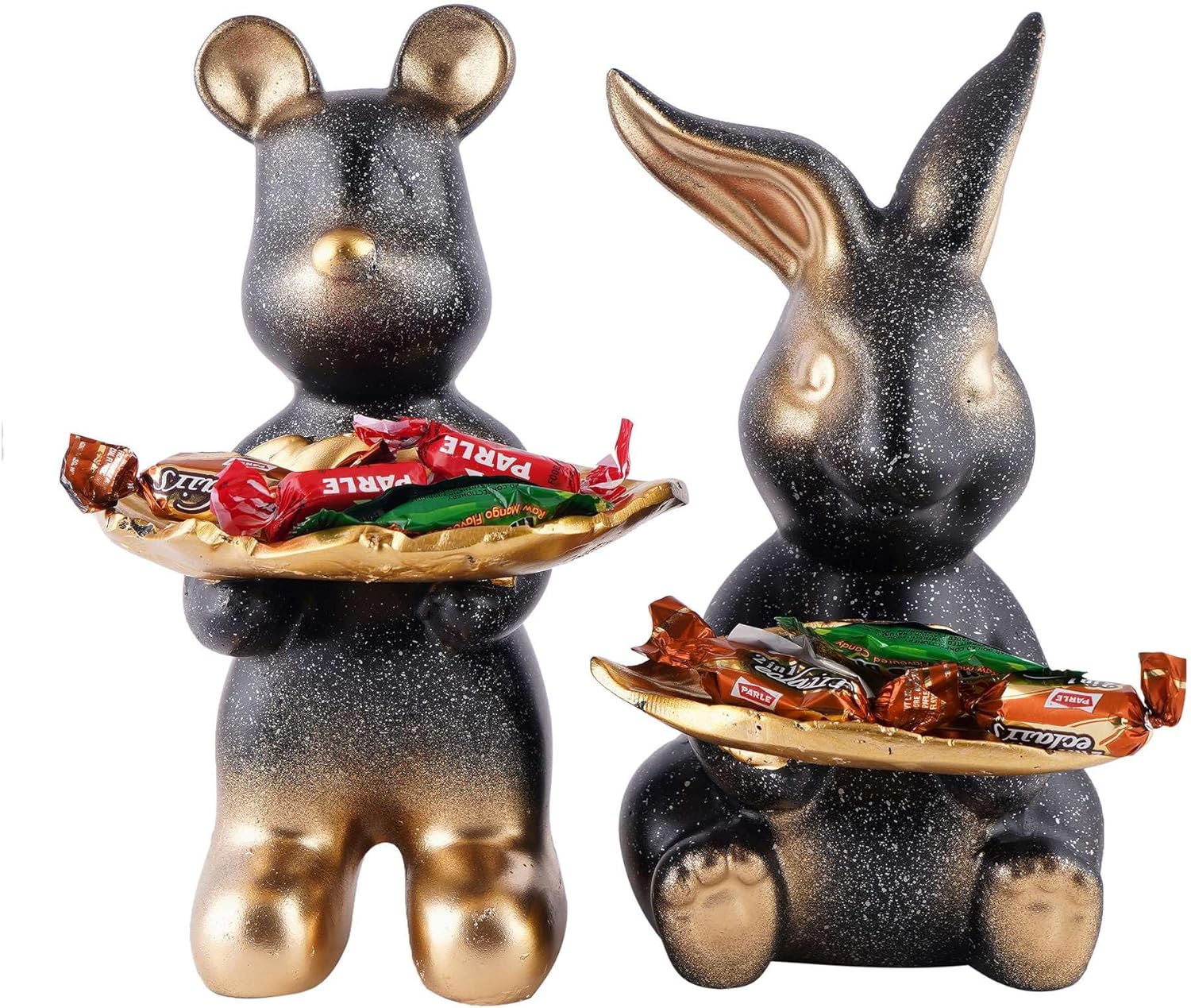 Skycrafts Set of Two Decorative Rabbit Statues Home Decor